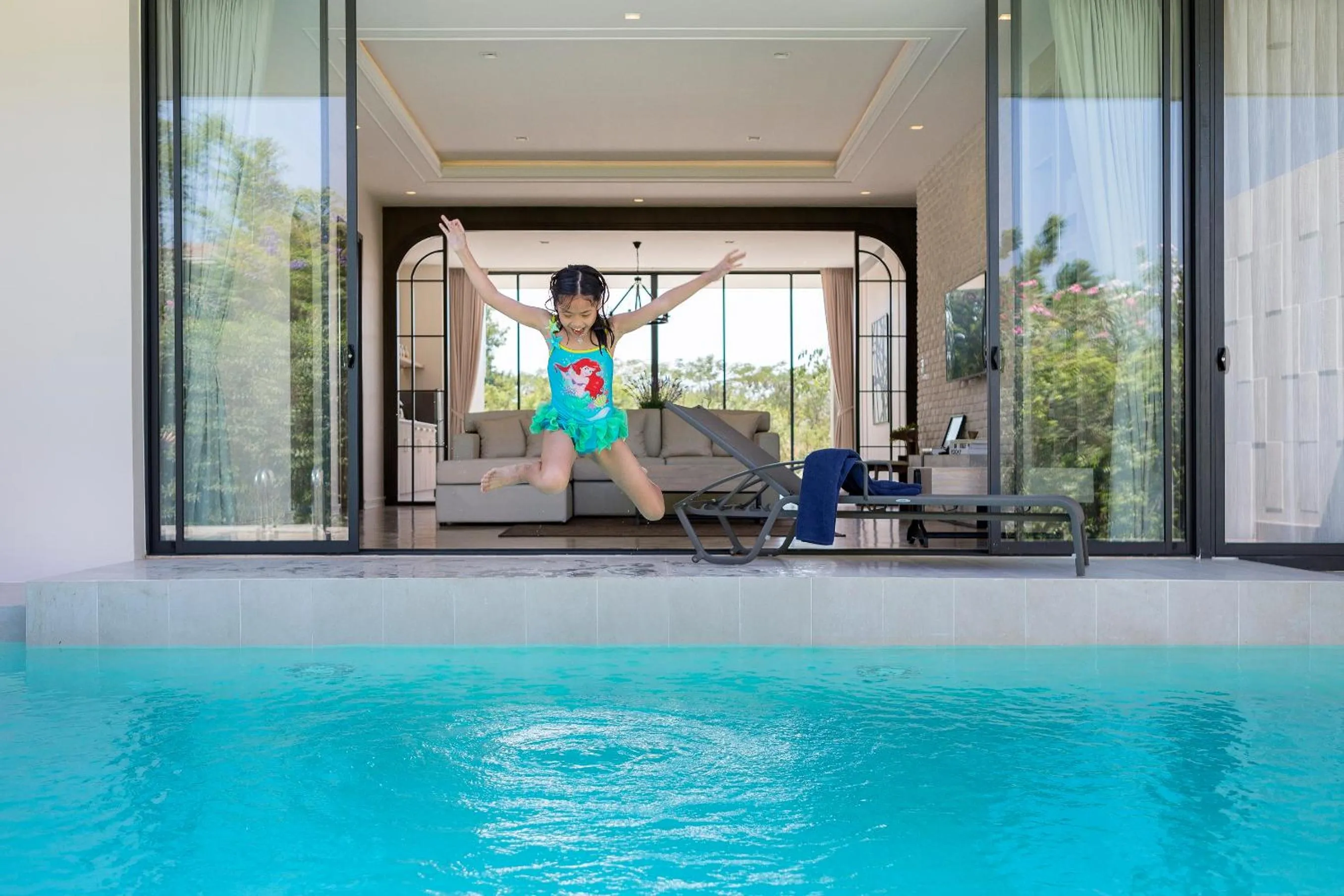 Swimming pool in The Private Pool Villas at Civilai Hill Khao Yai