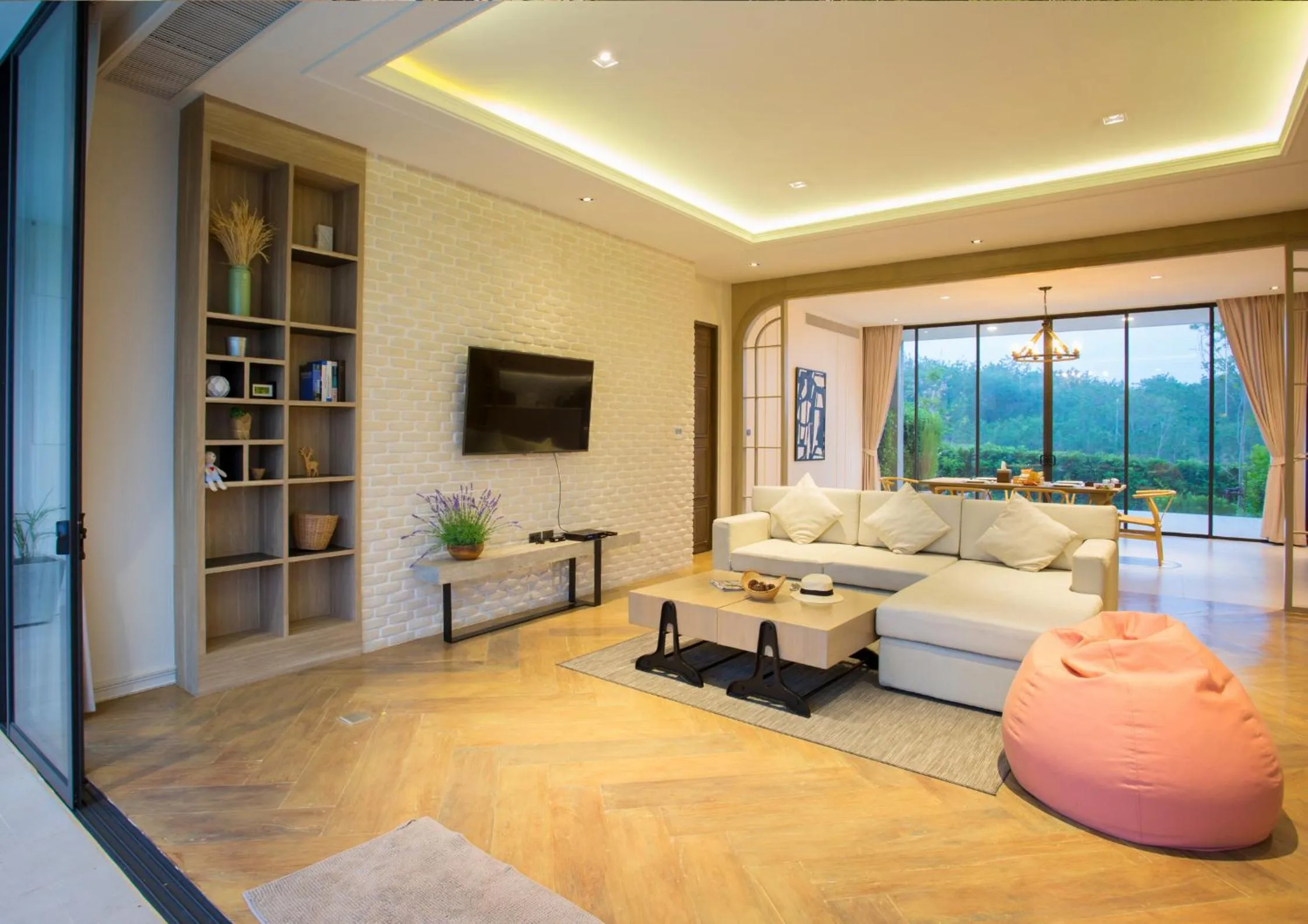 Living room in The Private Pool Villas at Civilai Hill Khao Yai
