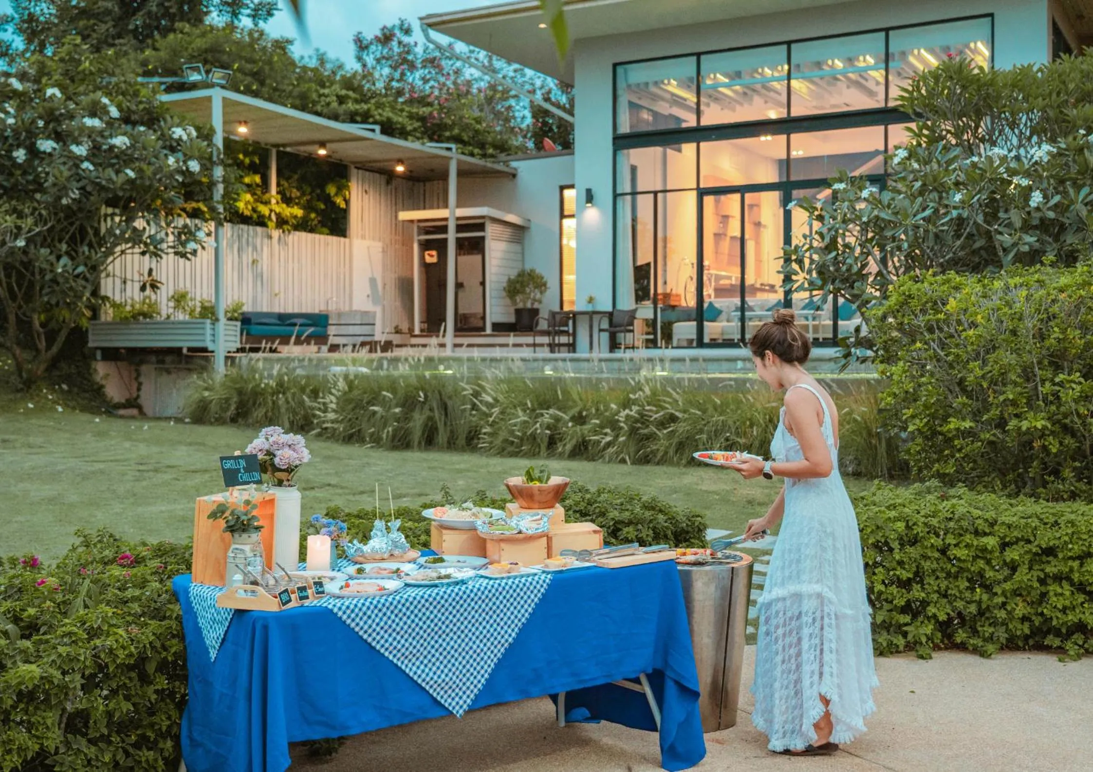 Dinner in The Private Pool Villas at Civilai Hill Khao Yai