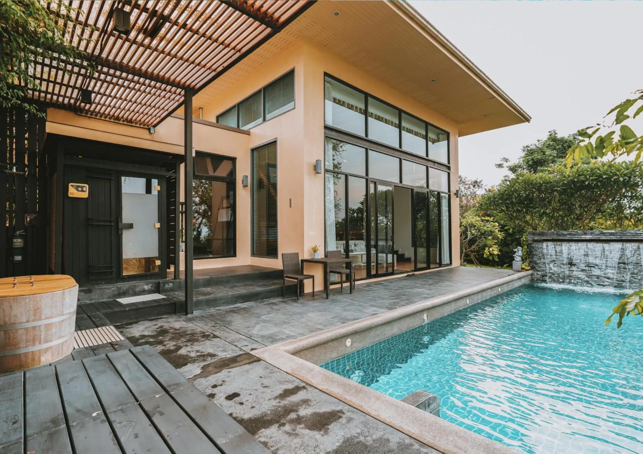 Patio in The Private Pool Villas at Civilai Hill Khao Yai