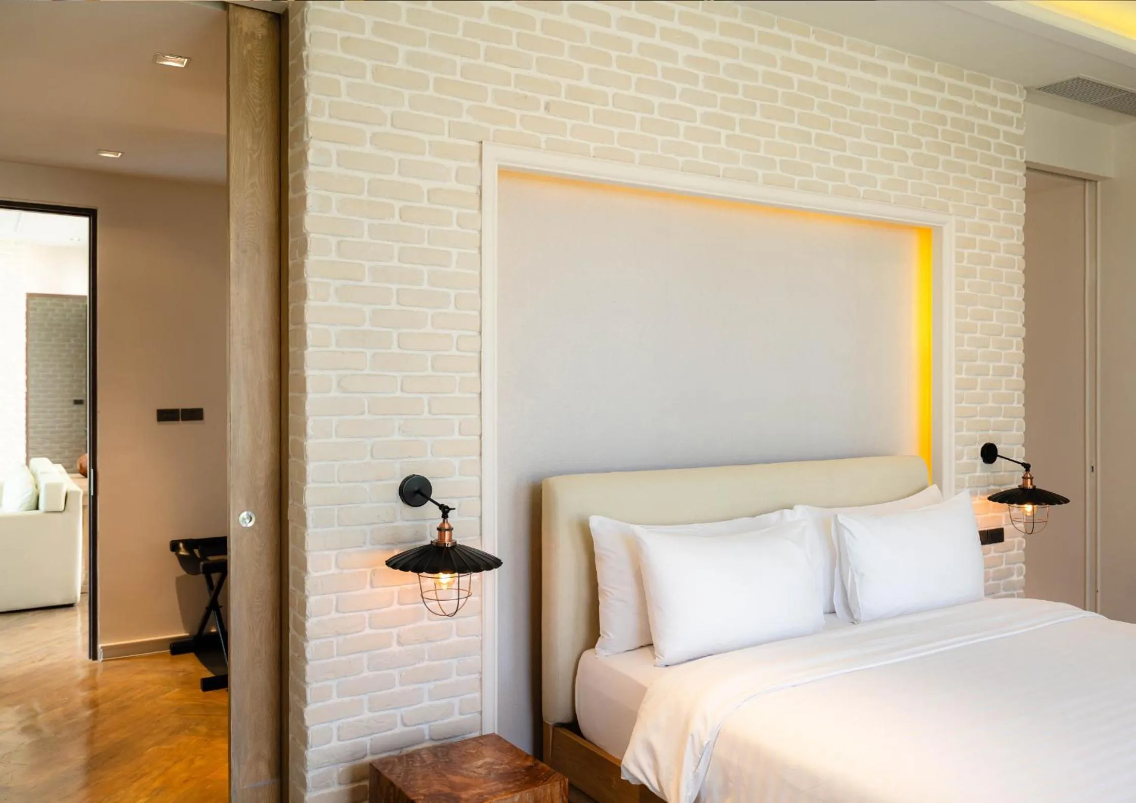 Bed in The Private Pool Villas at Civilai Hill Khao Yai