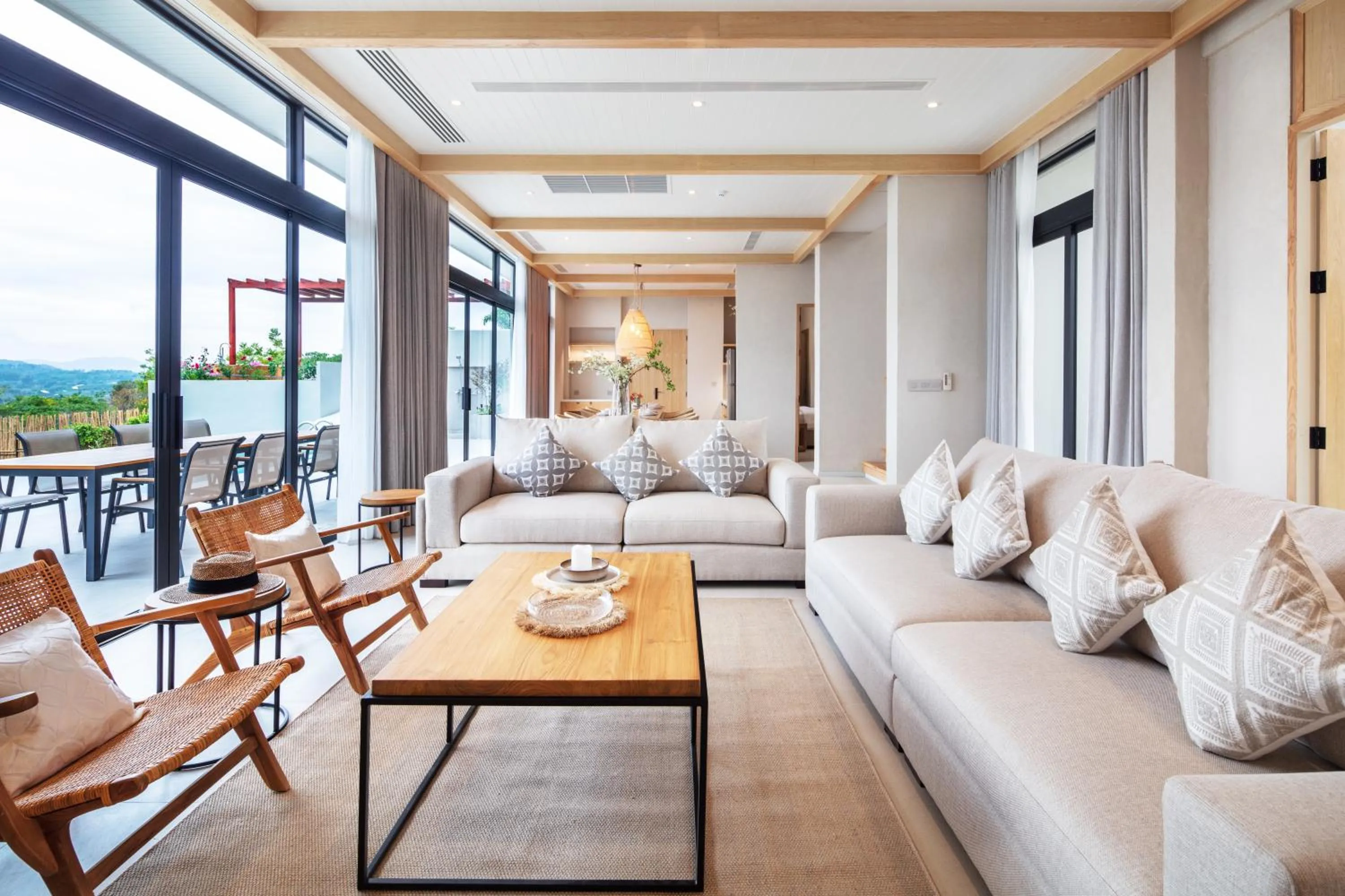 Living room in The Private Pool Villas at Civilai Hill Khao Yai