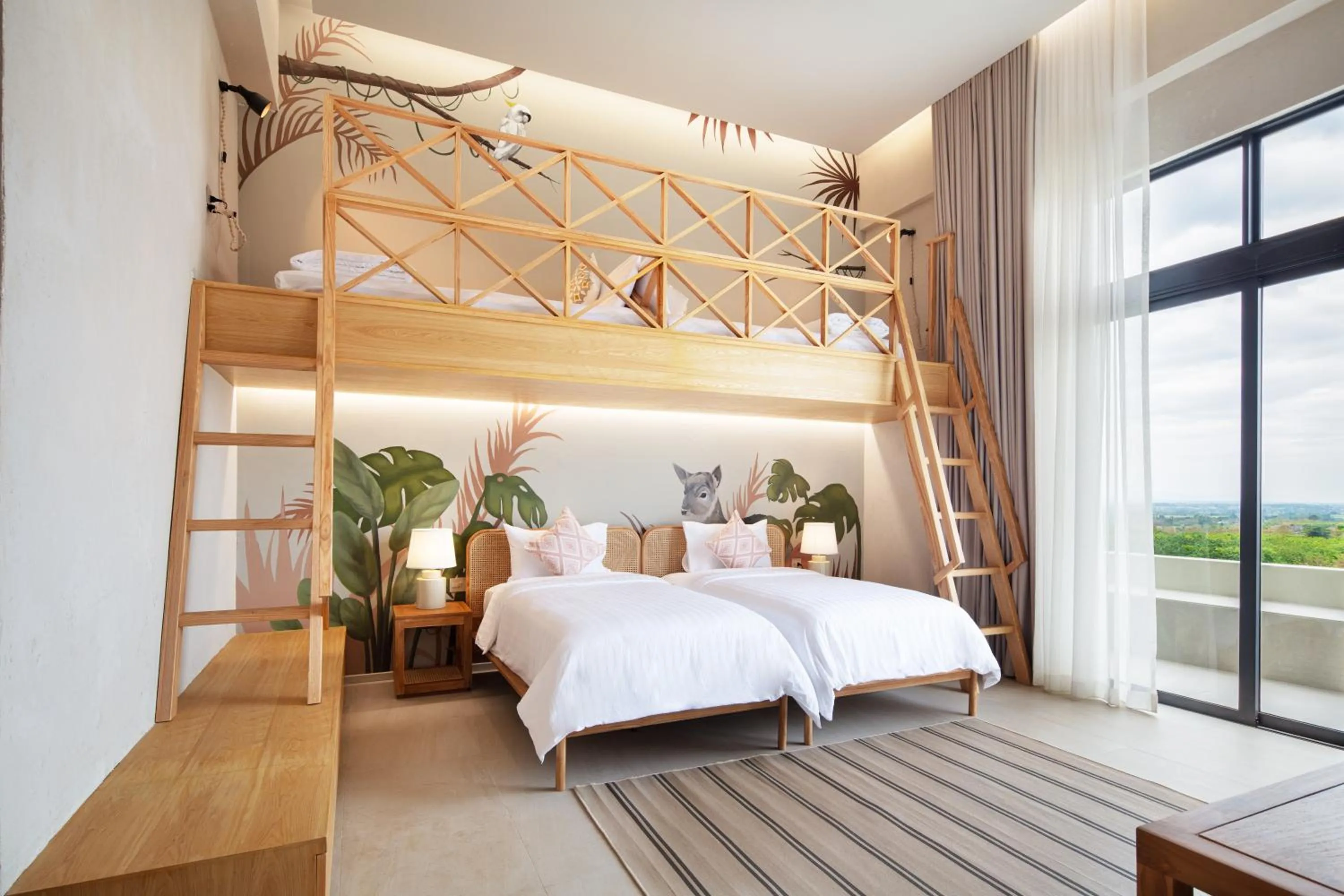 Bed in The Private Pool Villas at Civilai Hill Khao Yai