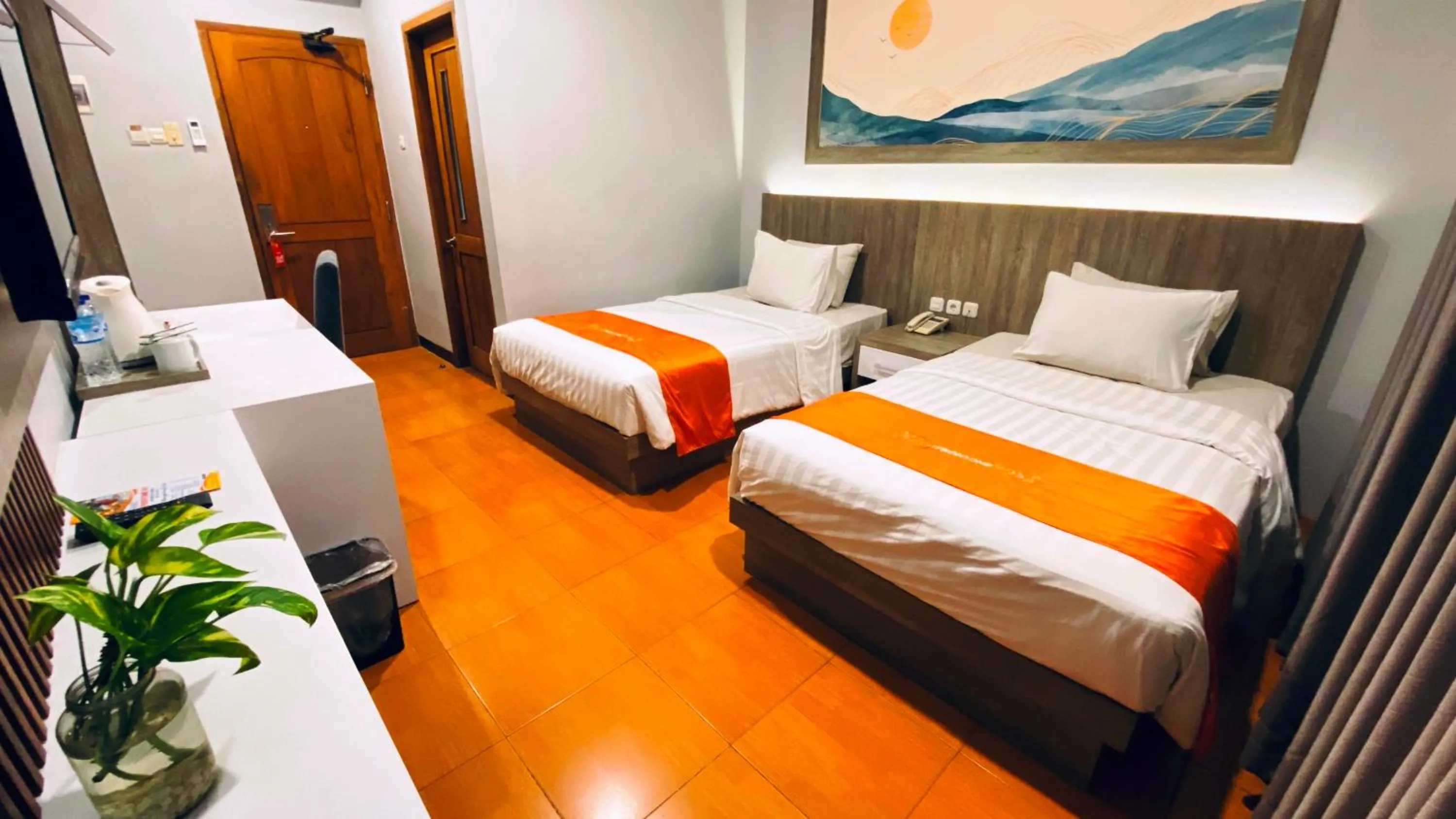 Bedroom, Bed in Front One HK Resort Simpang Lima