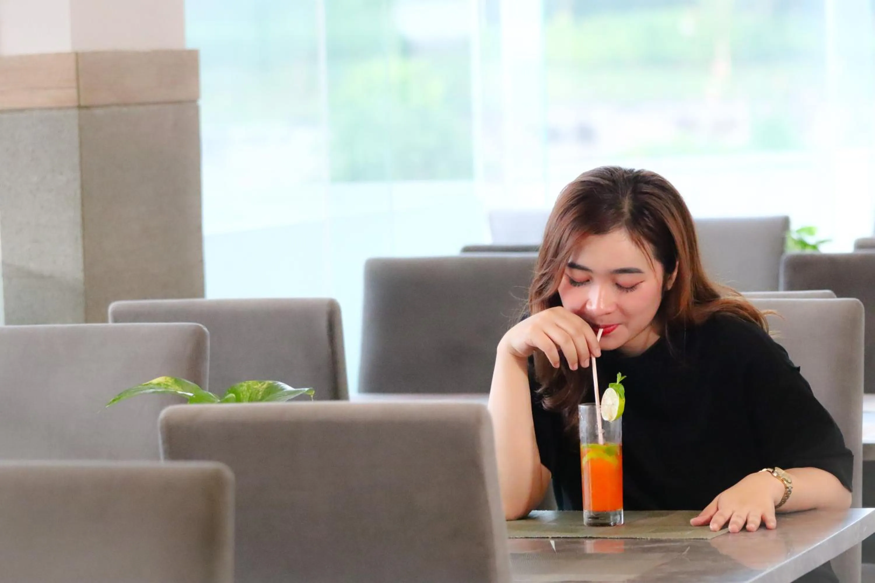 People in Front One HK Resort Simpang Lima