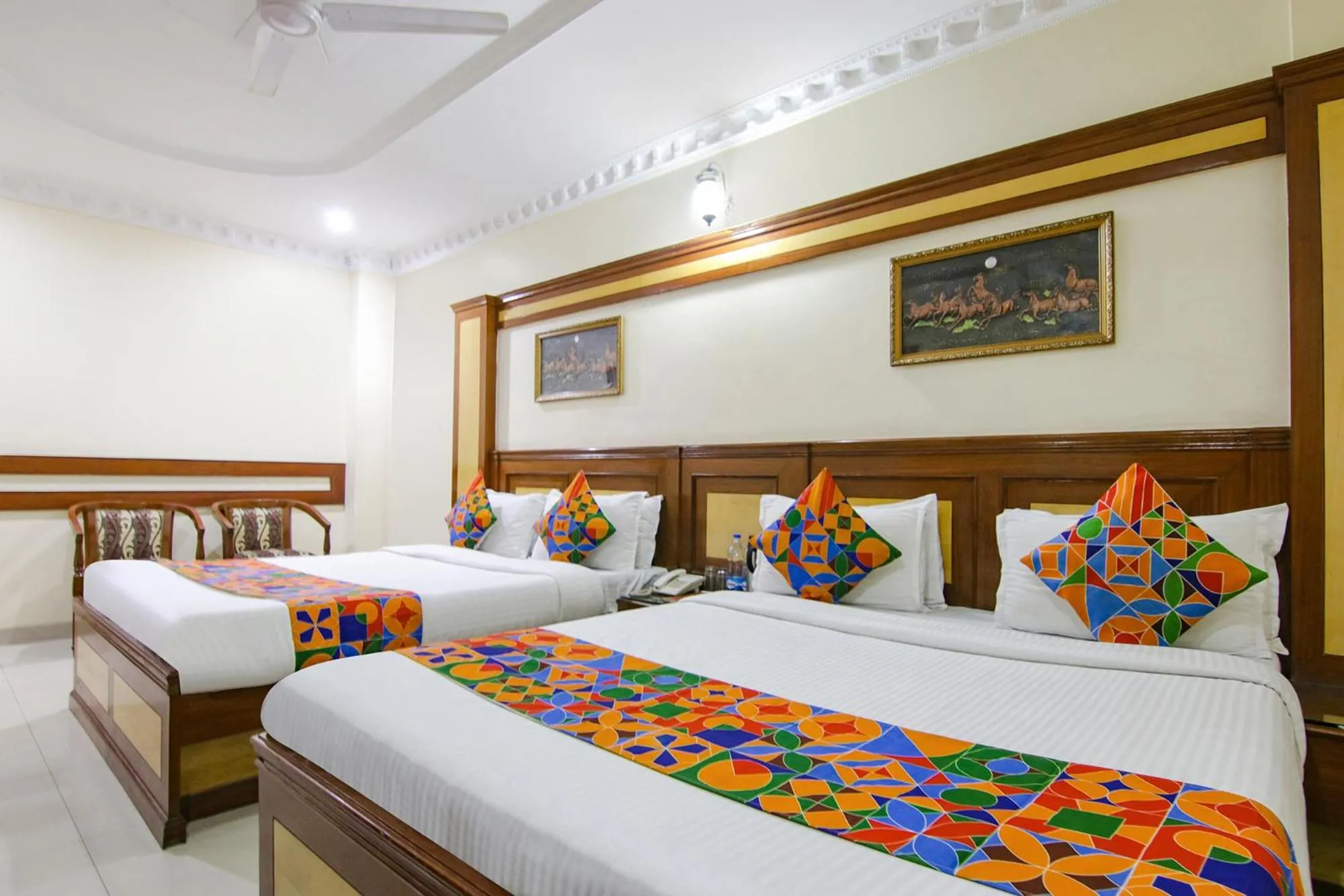 Bed in FabHotel CS Jalandhar