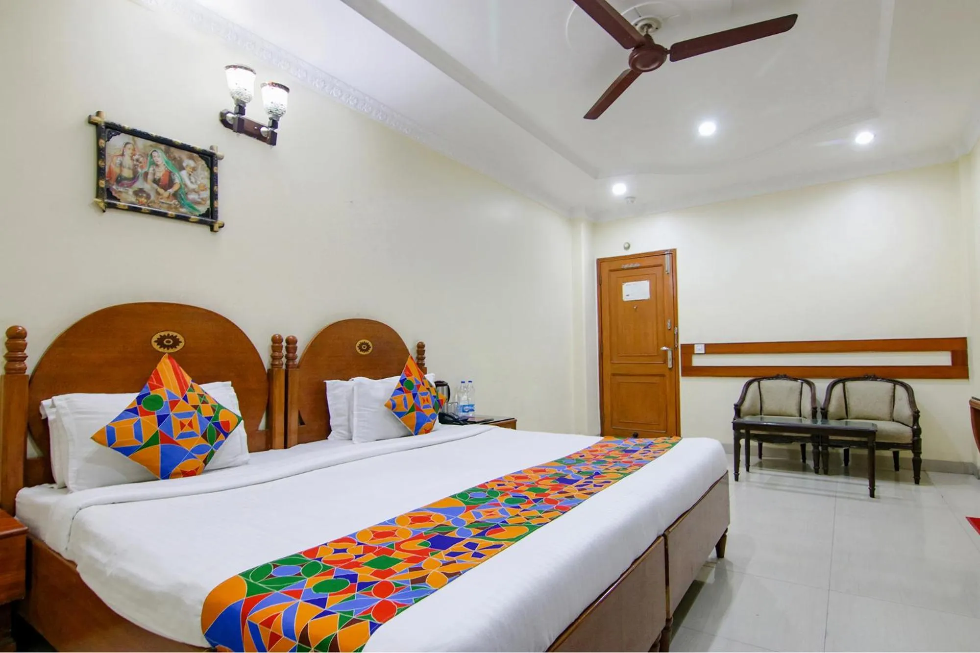 Bed in FabHotel CS Jalandhar