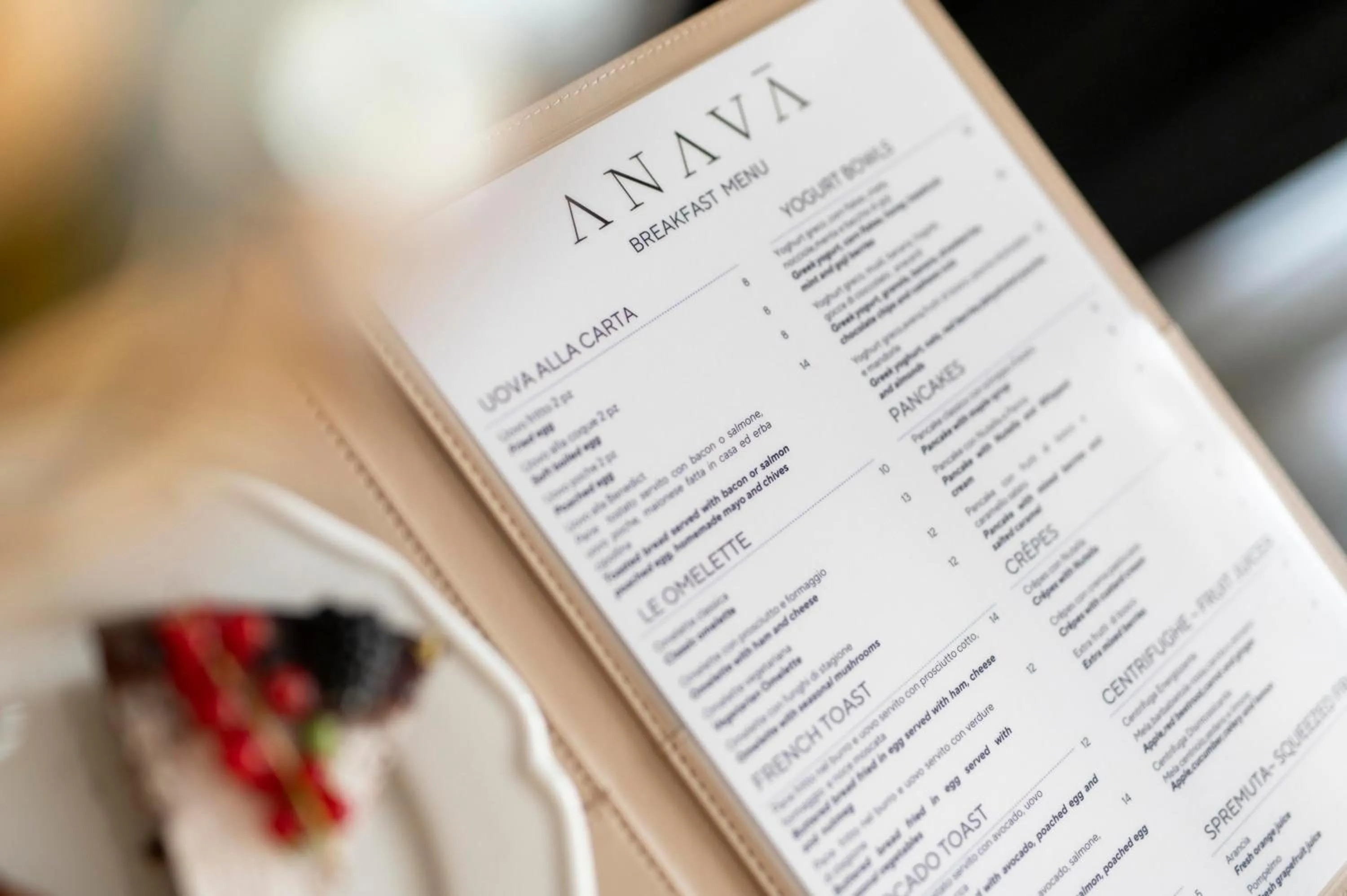 Food and drinks in Je Rome Hotel