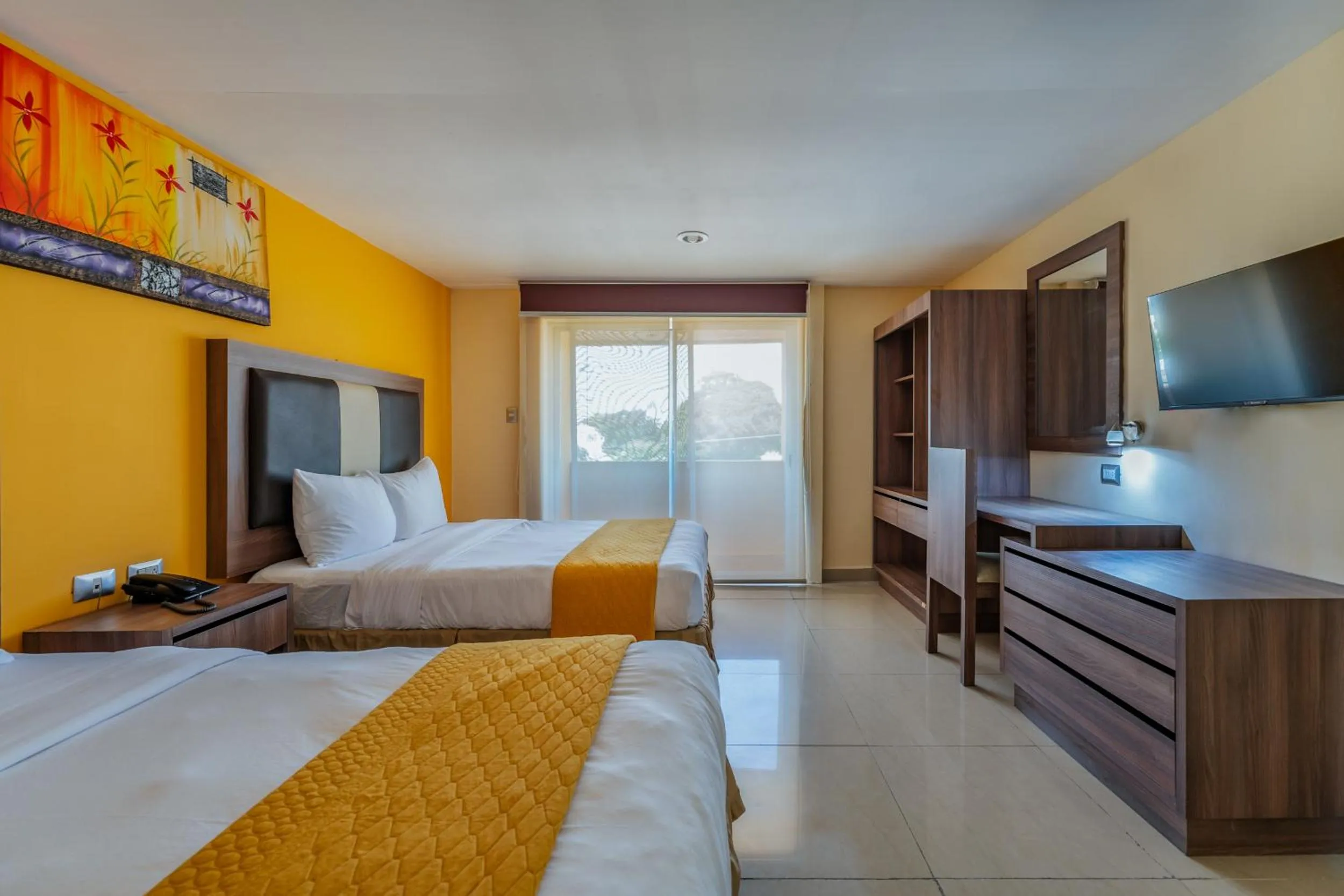Bed in Hotel Plaza Mirador, Ciudad del Carmen