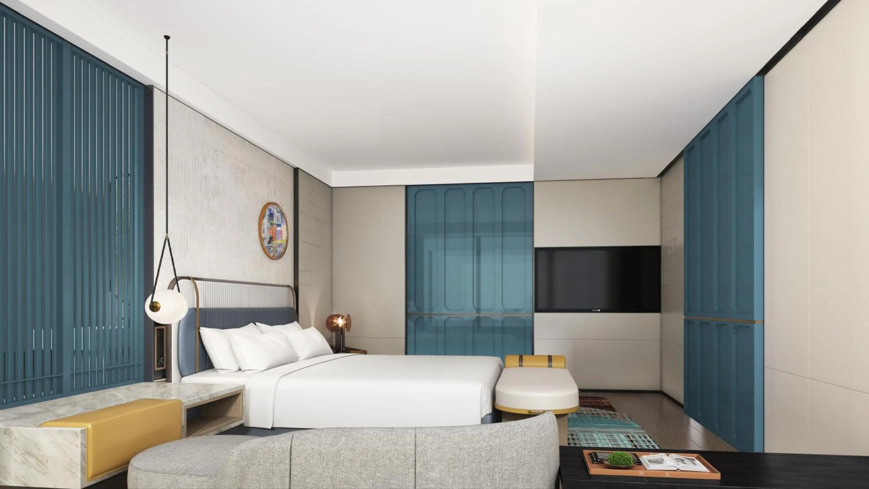 Photo of the whole room, Bed in Hotel Indigo Suzhou Jinji Lake by IHG