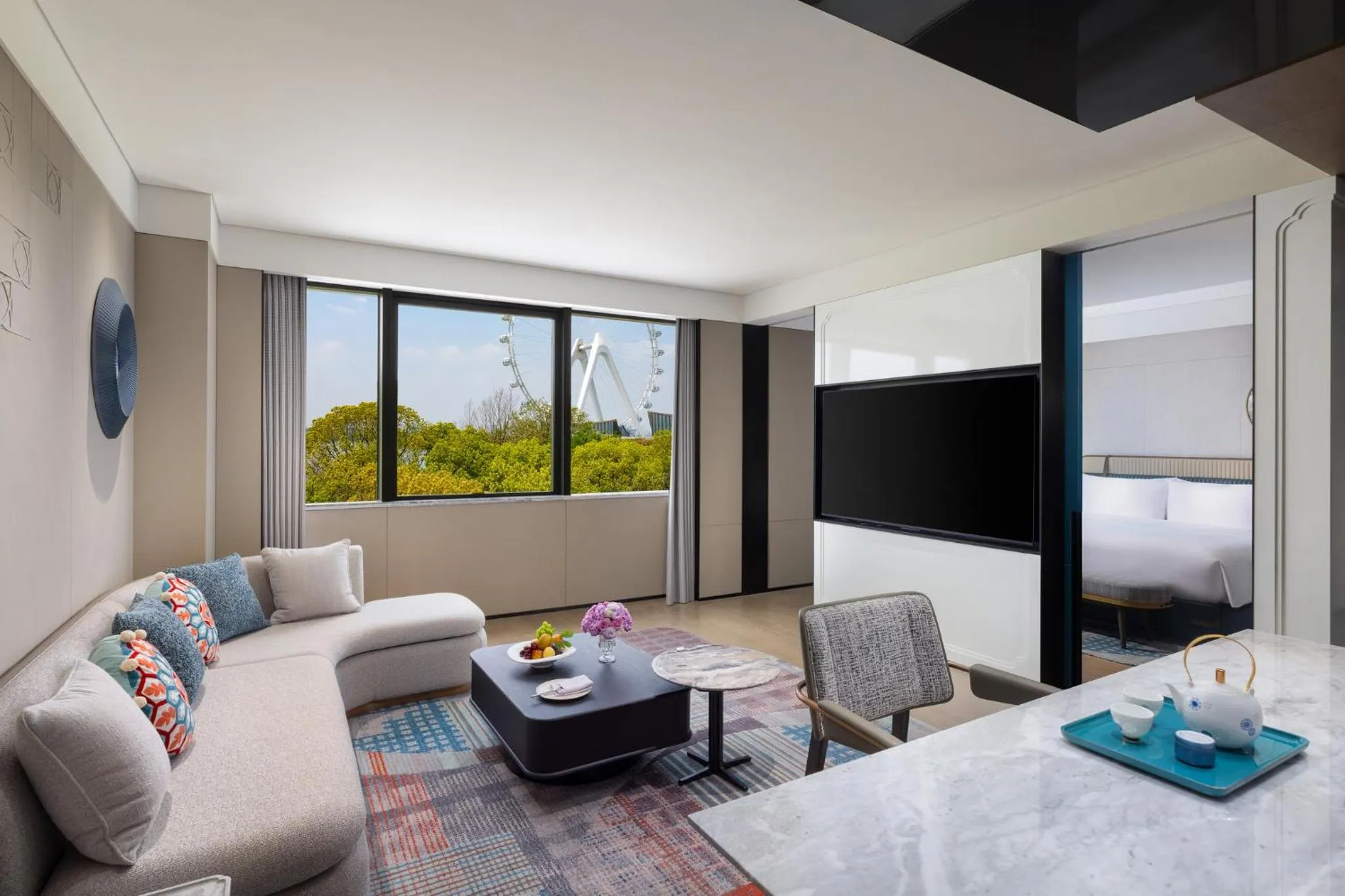 Photo of the whole room, Bed in Hotel Indigo Suzhou Jinji Lake by IHG