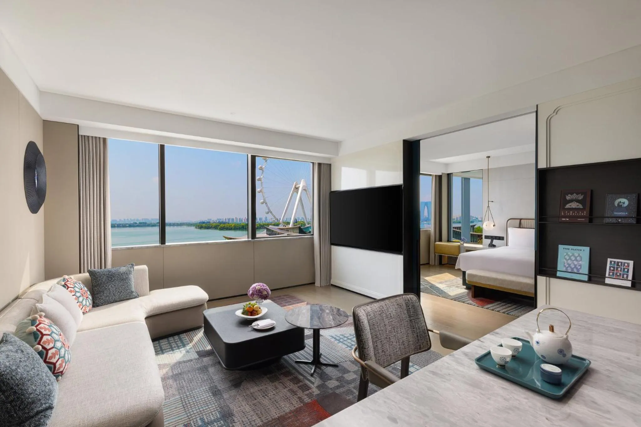 Photo of the whole room, Bed in Hotel Indigo Suzhou Jinji Lake by IHG