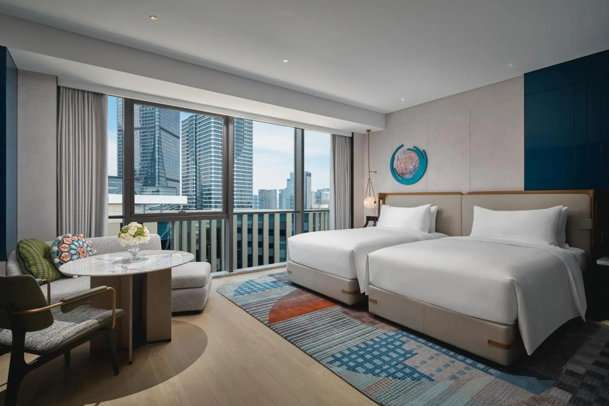 Photo of the whole room, Bed in Hotel Indigo Suzhou Jinji Lake by IHG