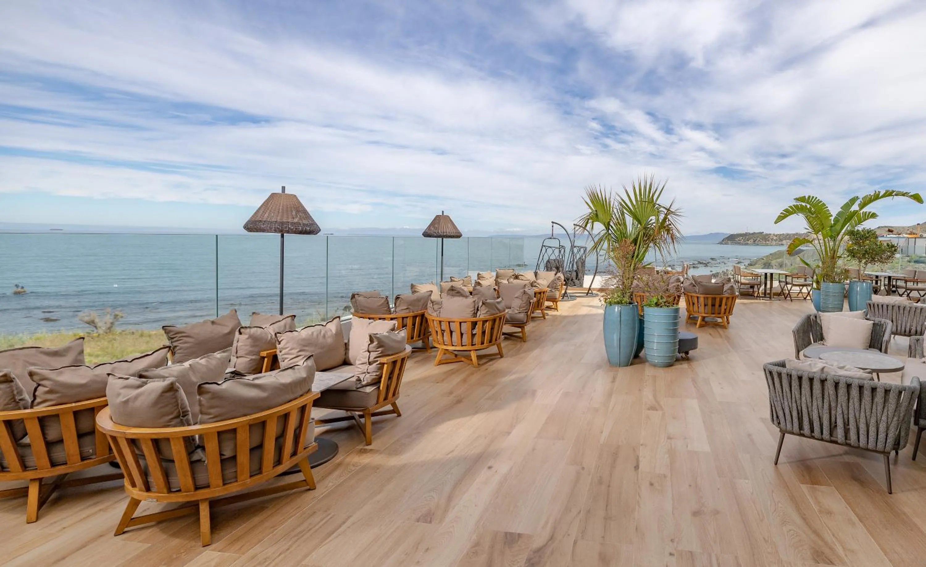 Patio in Idou Malabata Beach and SPA