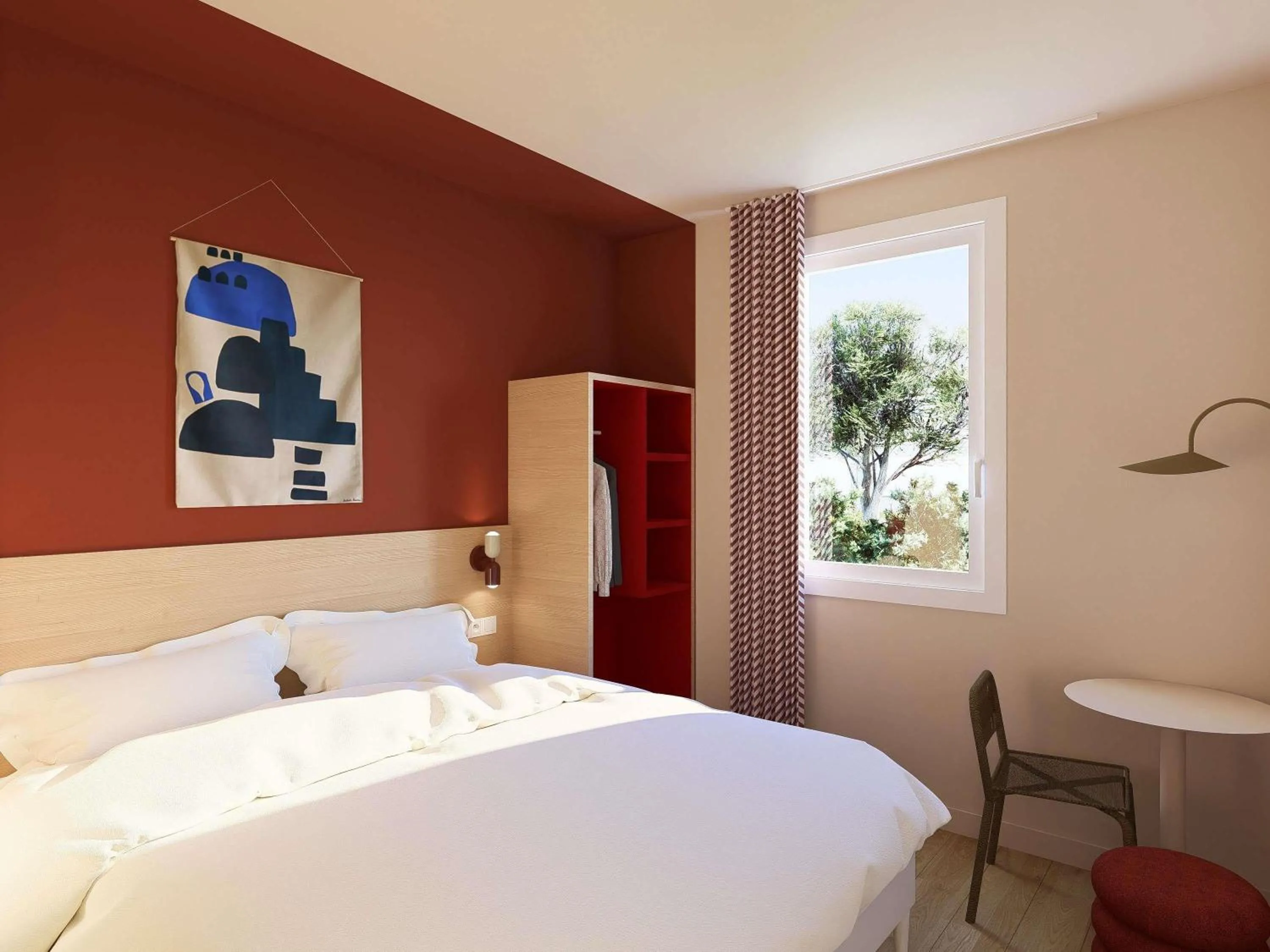 Bedroom, Bed in ibis Styles Prévessin Genève Aéroport