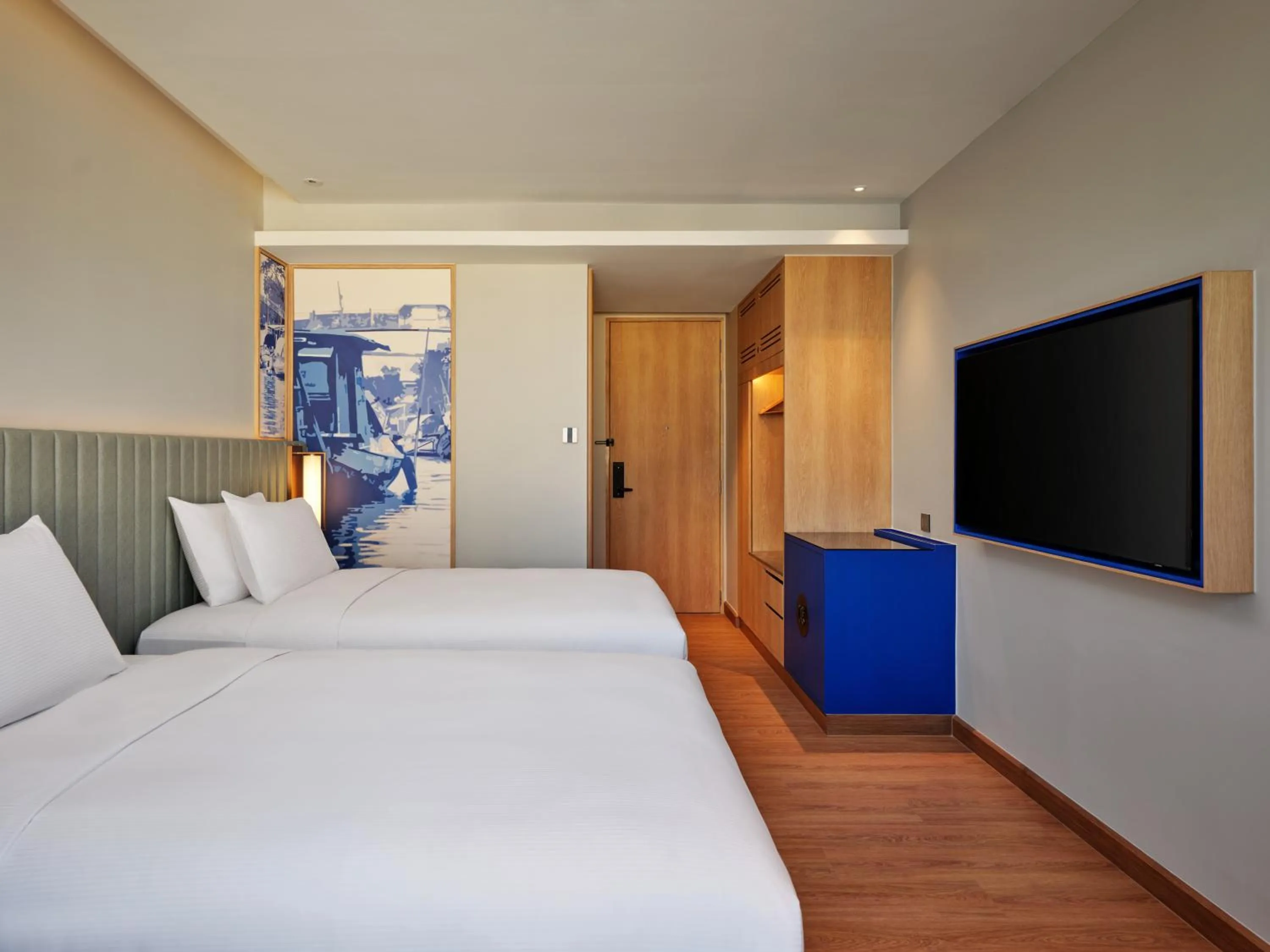 Bedroom, Bed in Hilton Garden Inn Bangkok Riverside