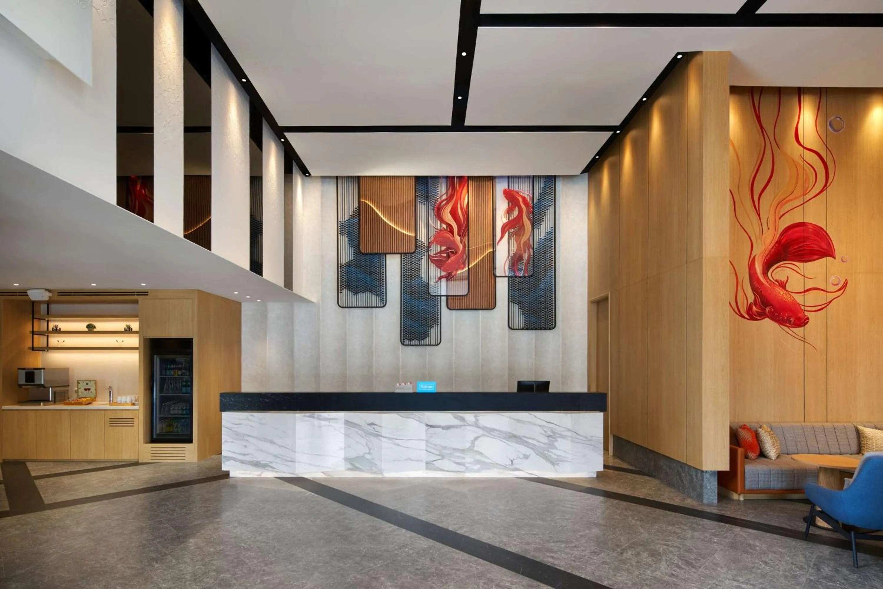 Lobby or reception in Hilton Garden Inn Bangkok Riverside