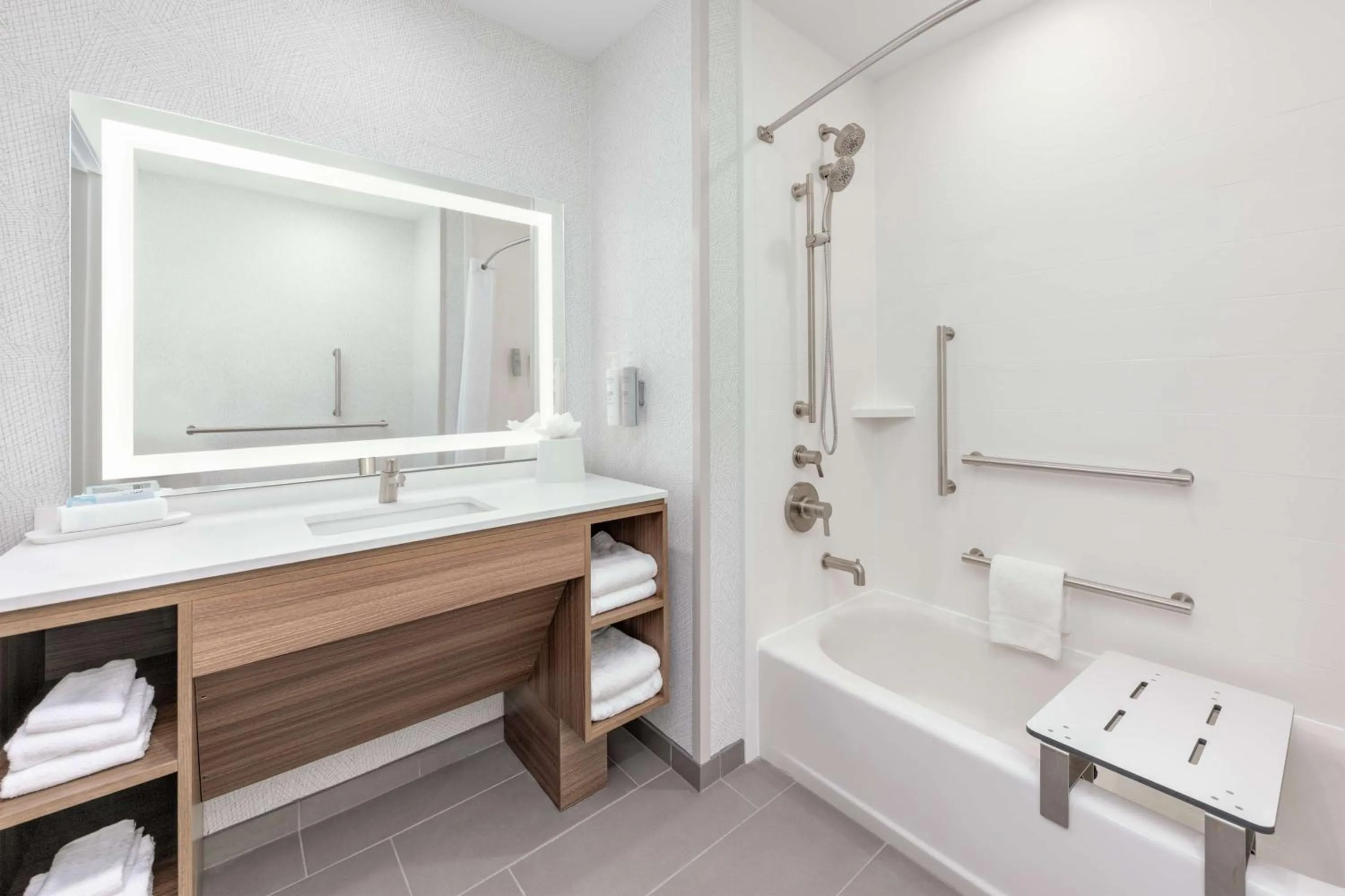 Bathroom in Home2 Suites By Hilton Dallas I-30 Cockrell Hill