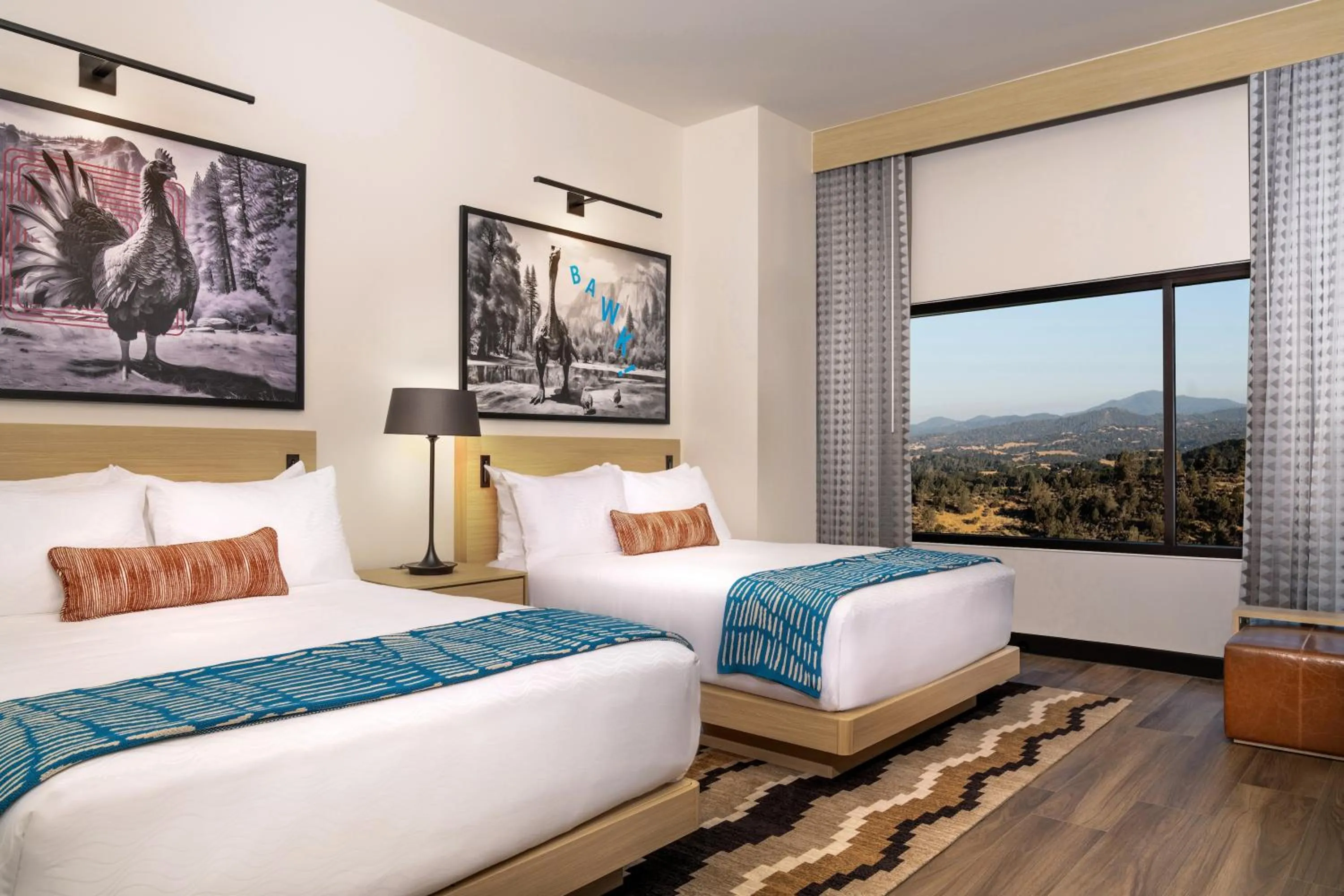 View (from property/room), Bed in Chicken Ranch Casino Resort