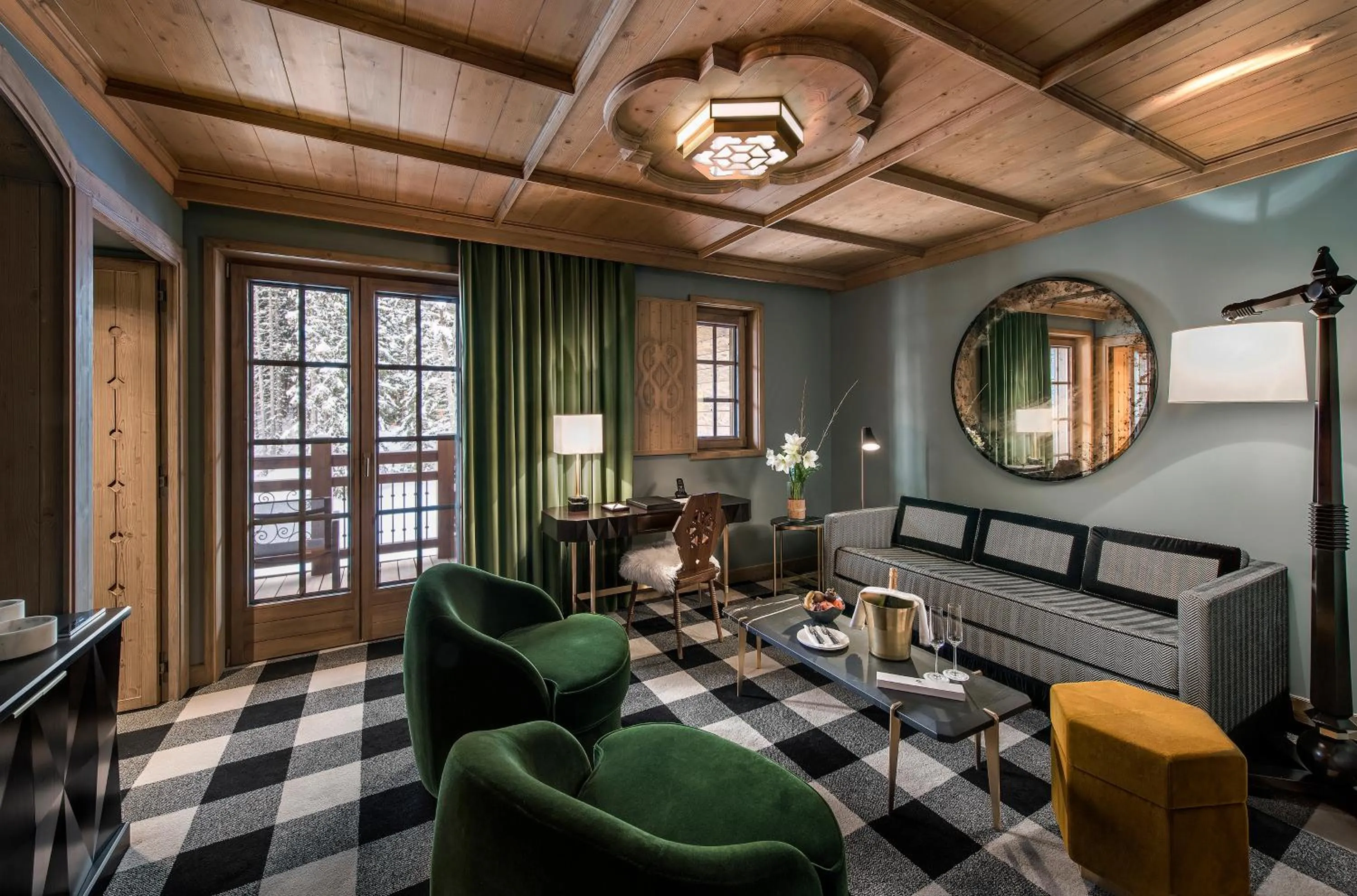 Living room in Apogée Courchevel, Oetker Hotels