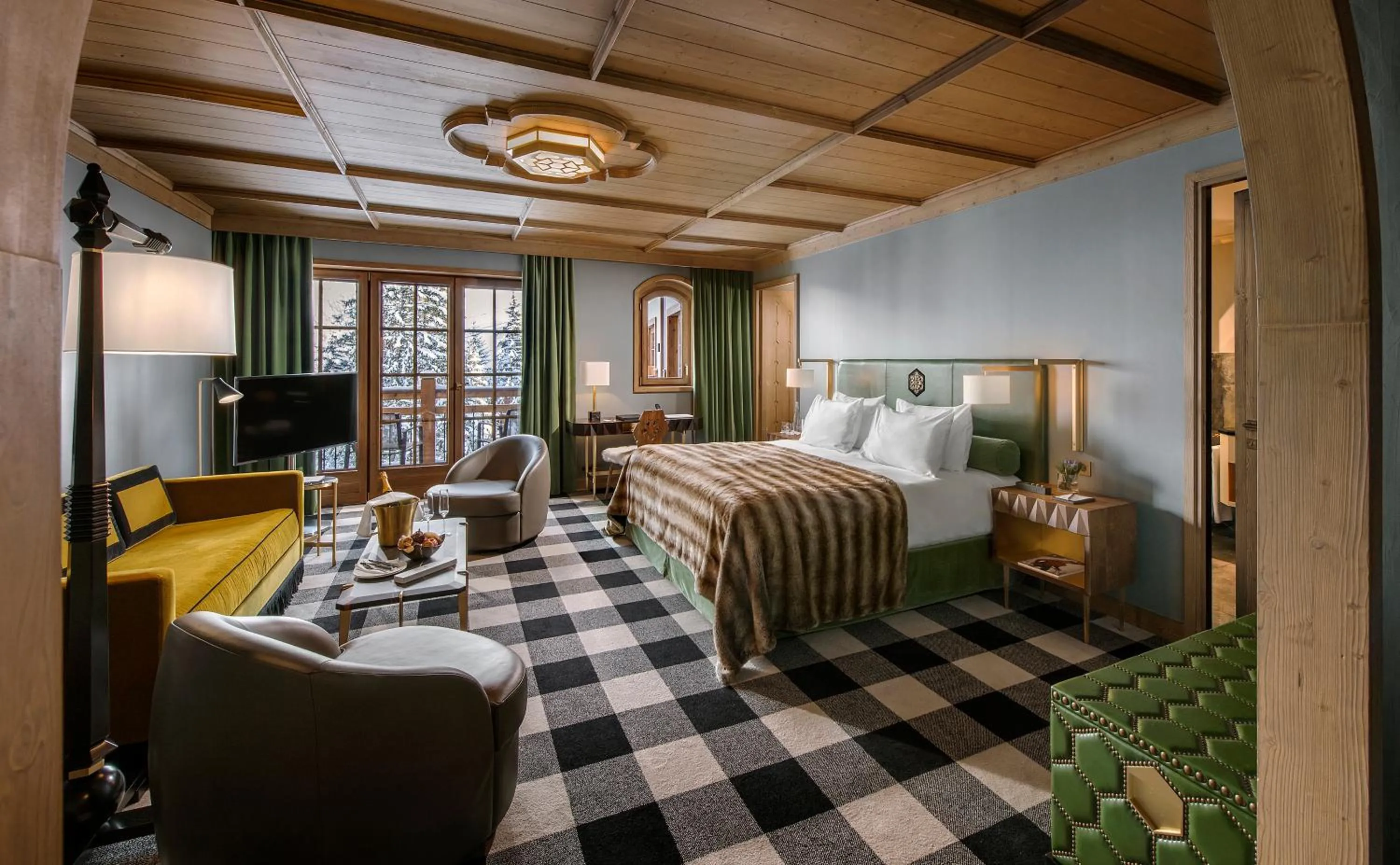 Bedroom, Bed in Apogée Courchevel, Oetker Hotels