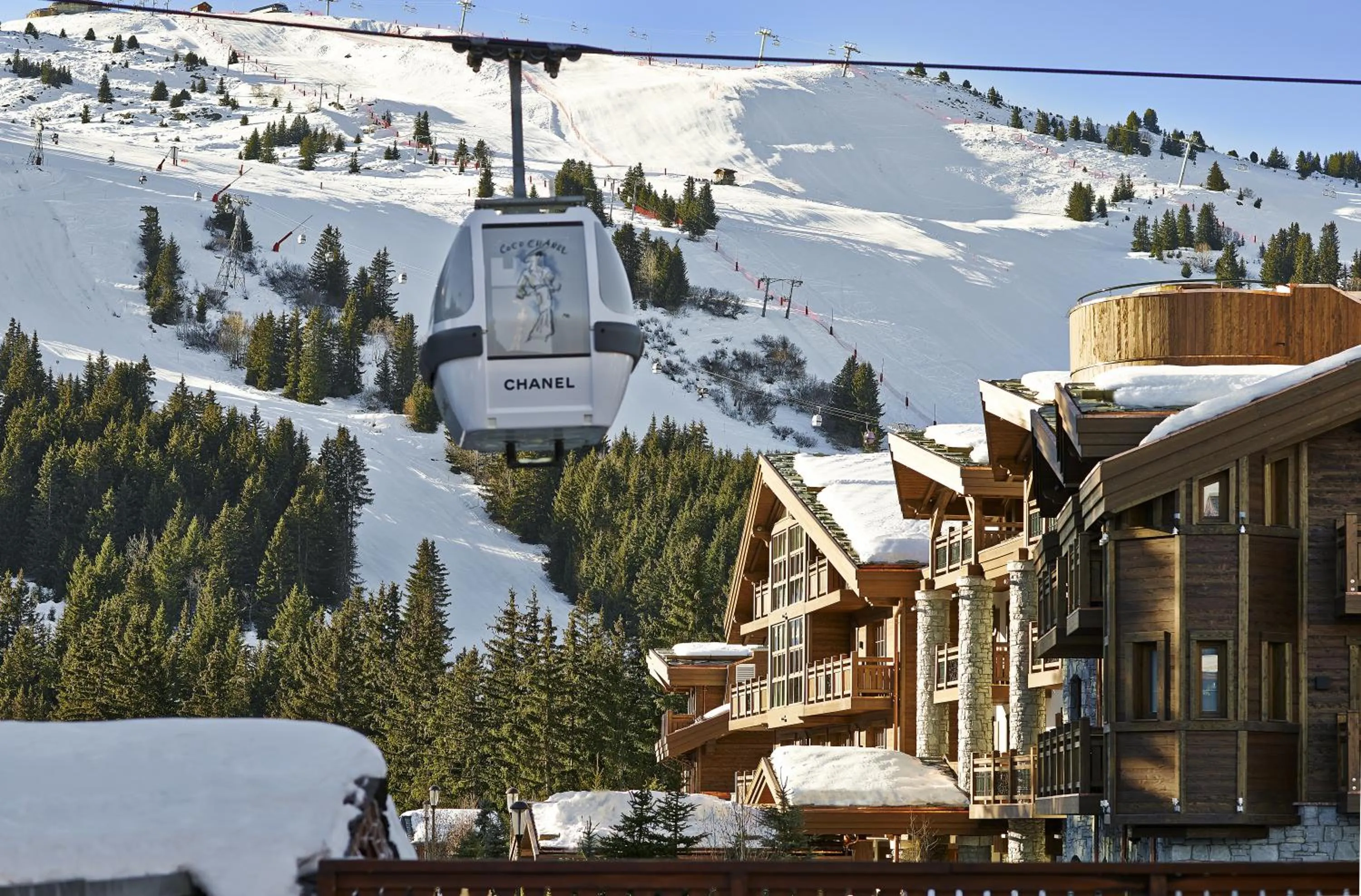 Facade/entrance in Apogée Courchevel, Oetker Hotels