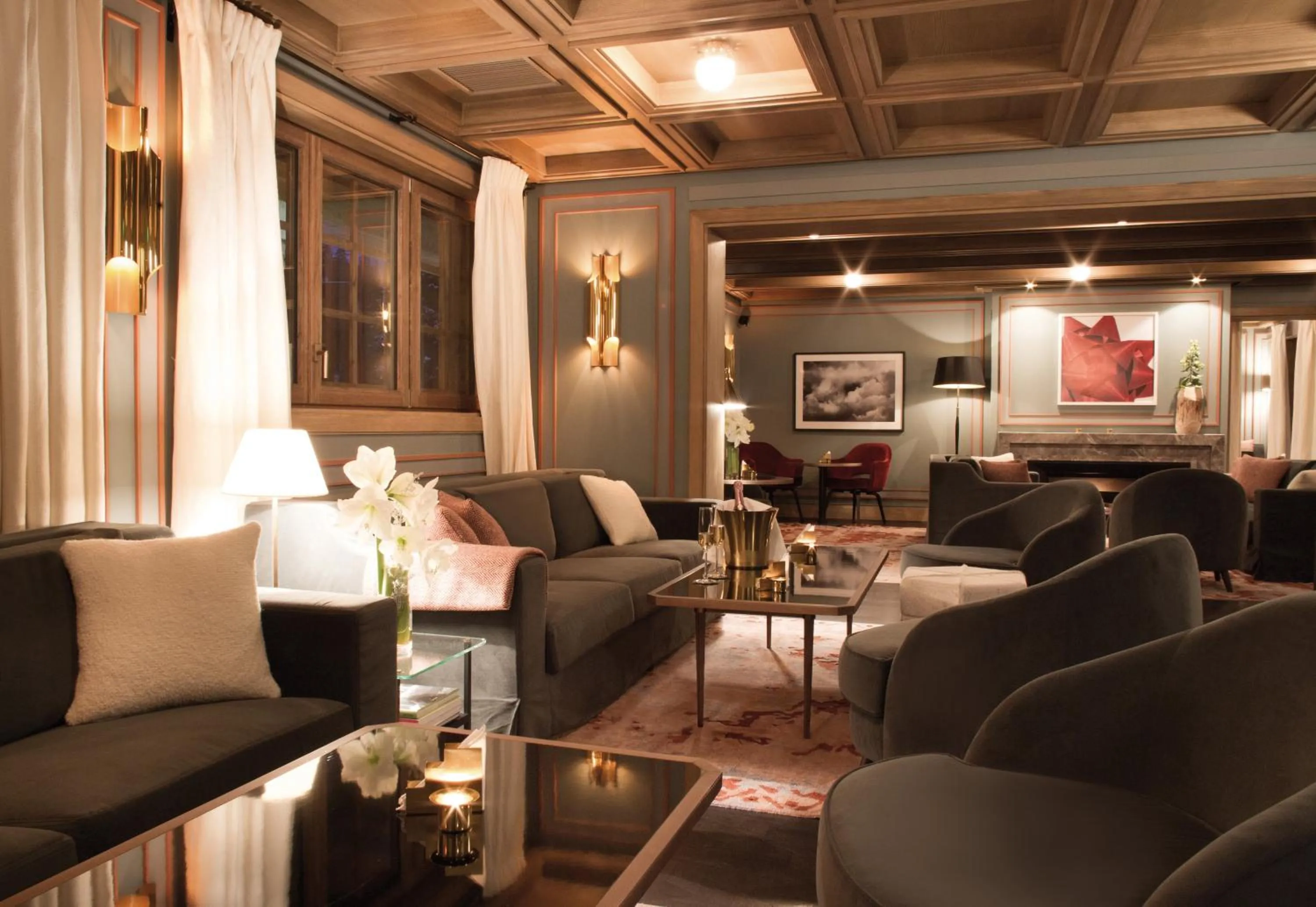 Lounge or bar in Apogée Courchevel, Oetker Hotels