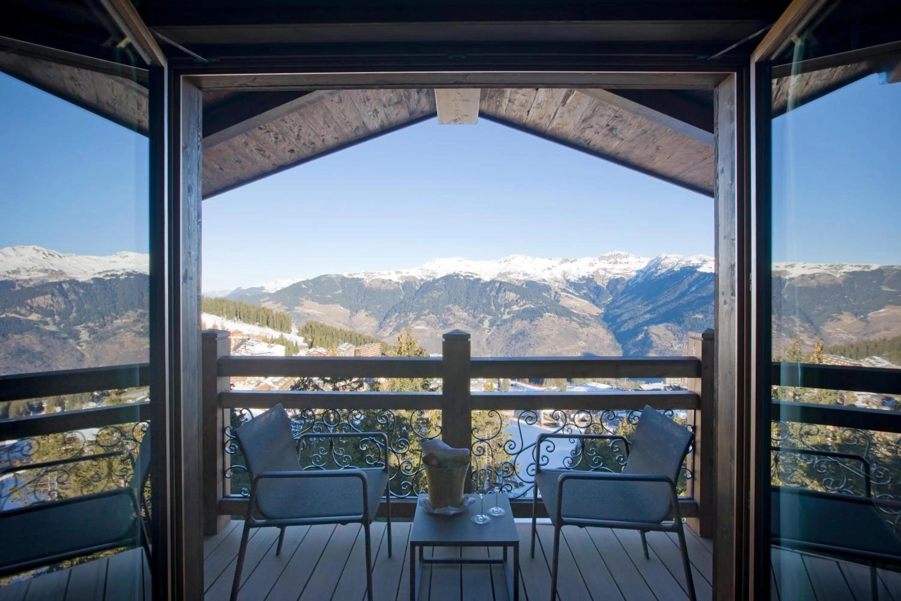 Sauna in Apogée Courchevel, Oetker Hotels