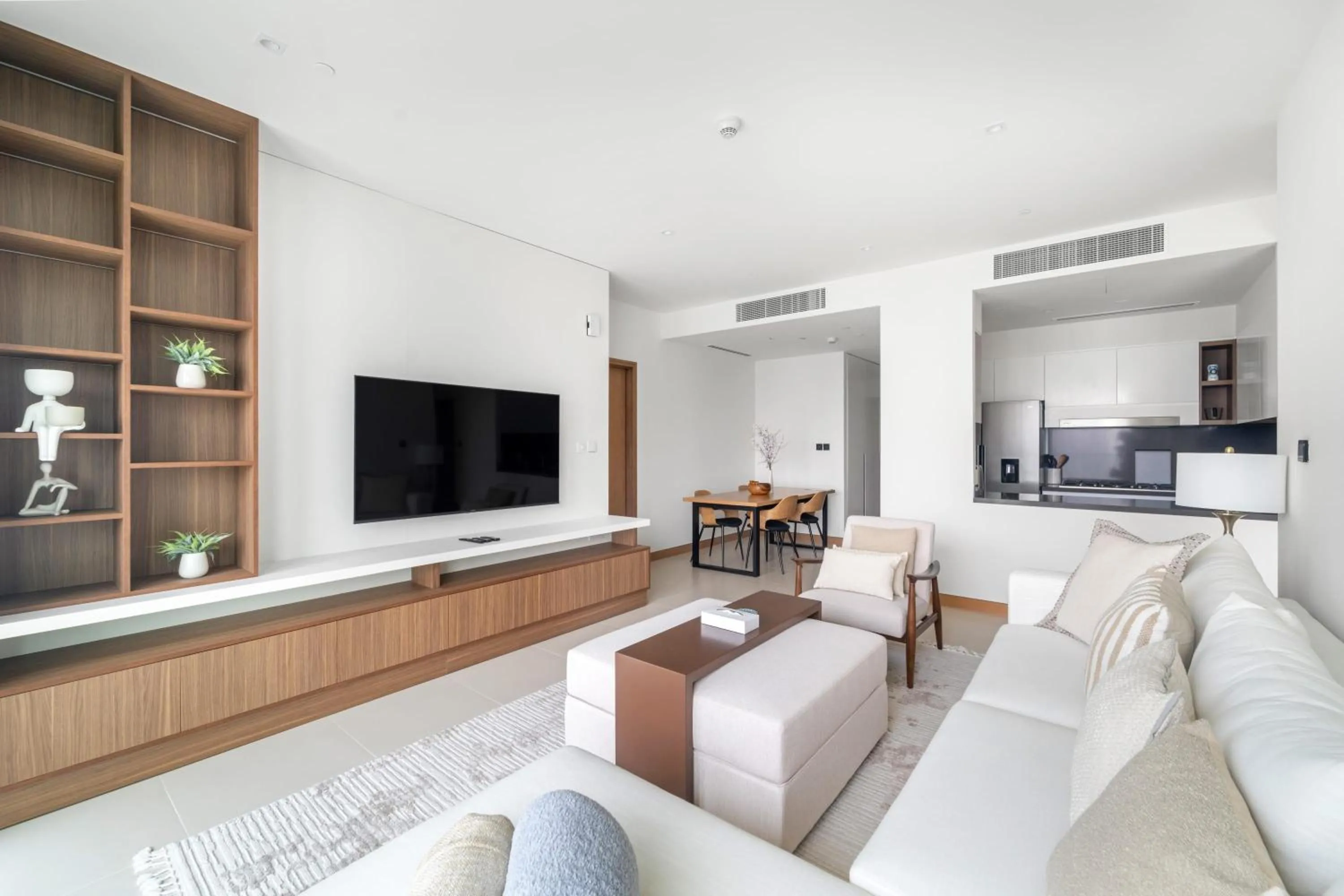 Living room in Silkhaus Chic 1BDR with 1 Study Room in Dubai Marina