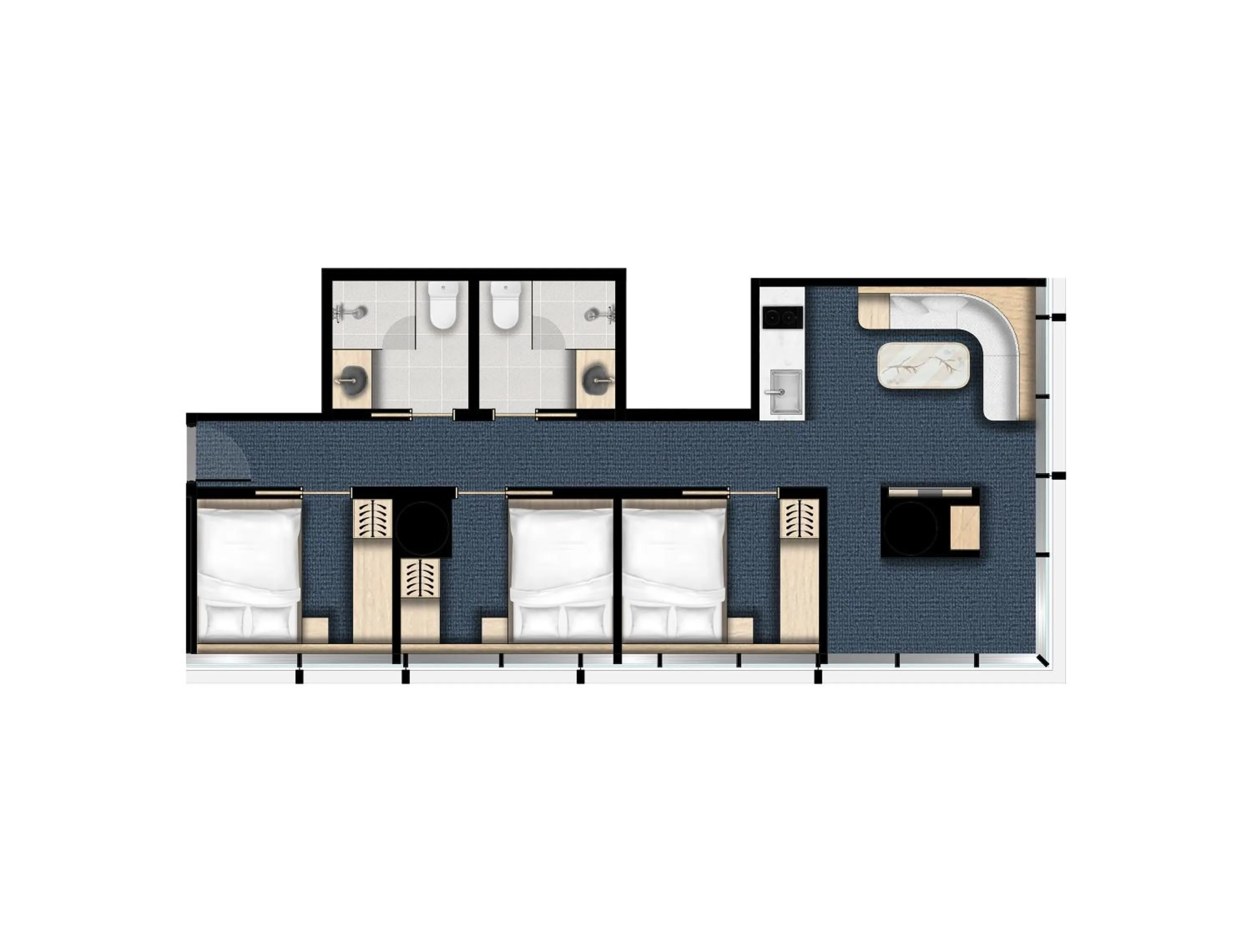 Floor plan in UH Suite The Gangnam