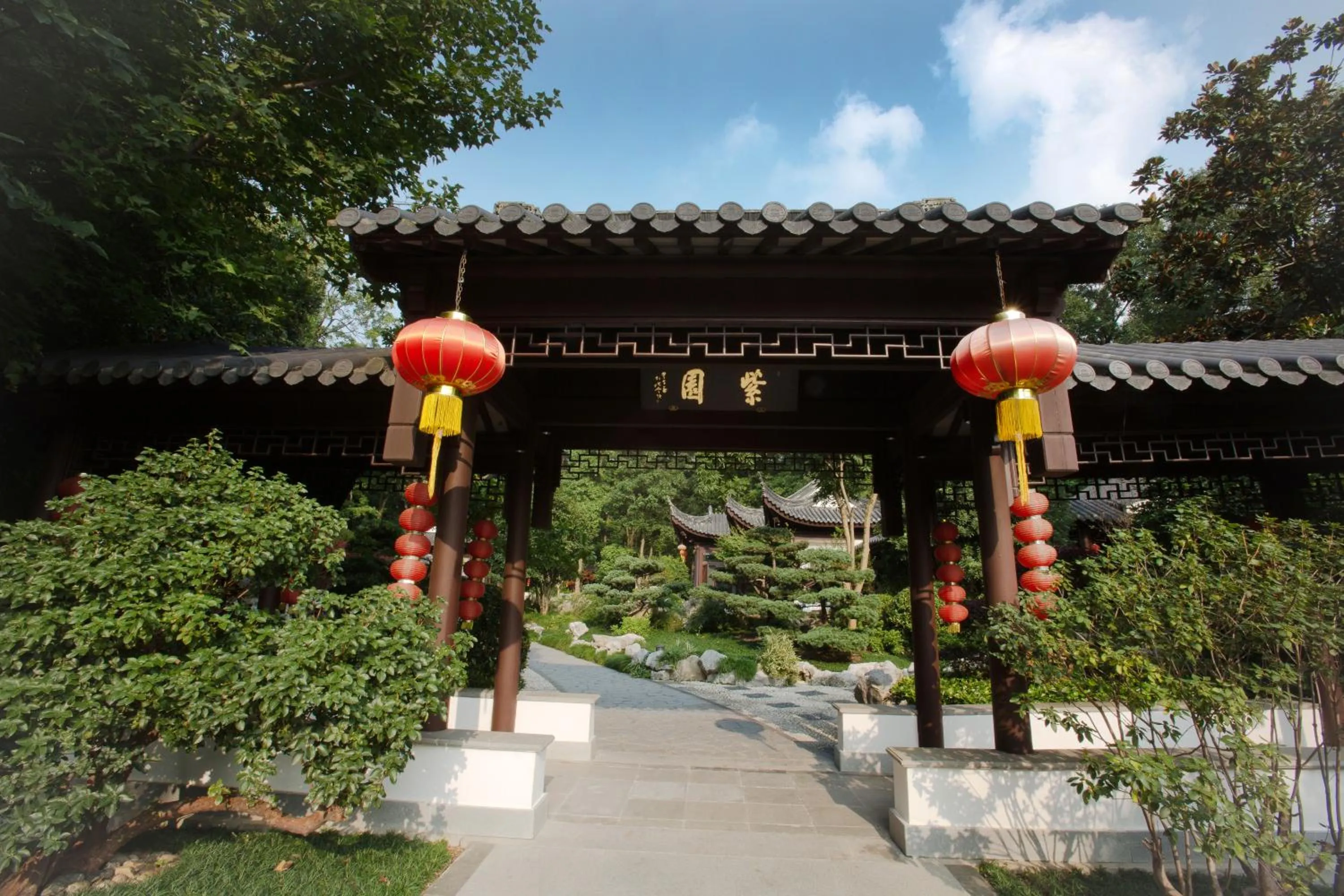 Garden view in Nanjing Dongjiao State Guesthouse