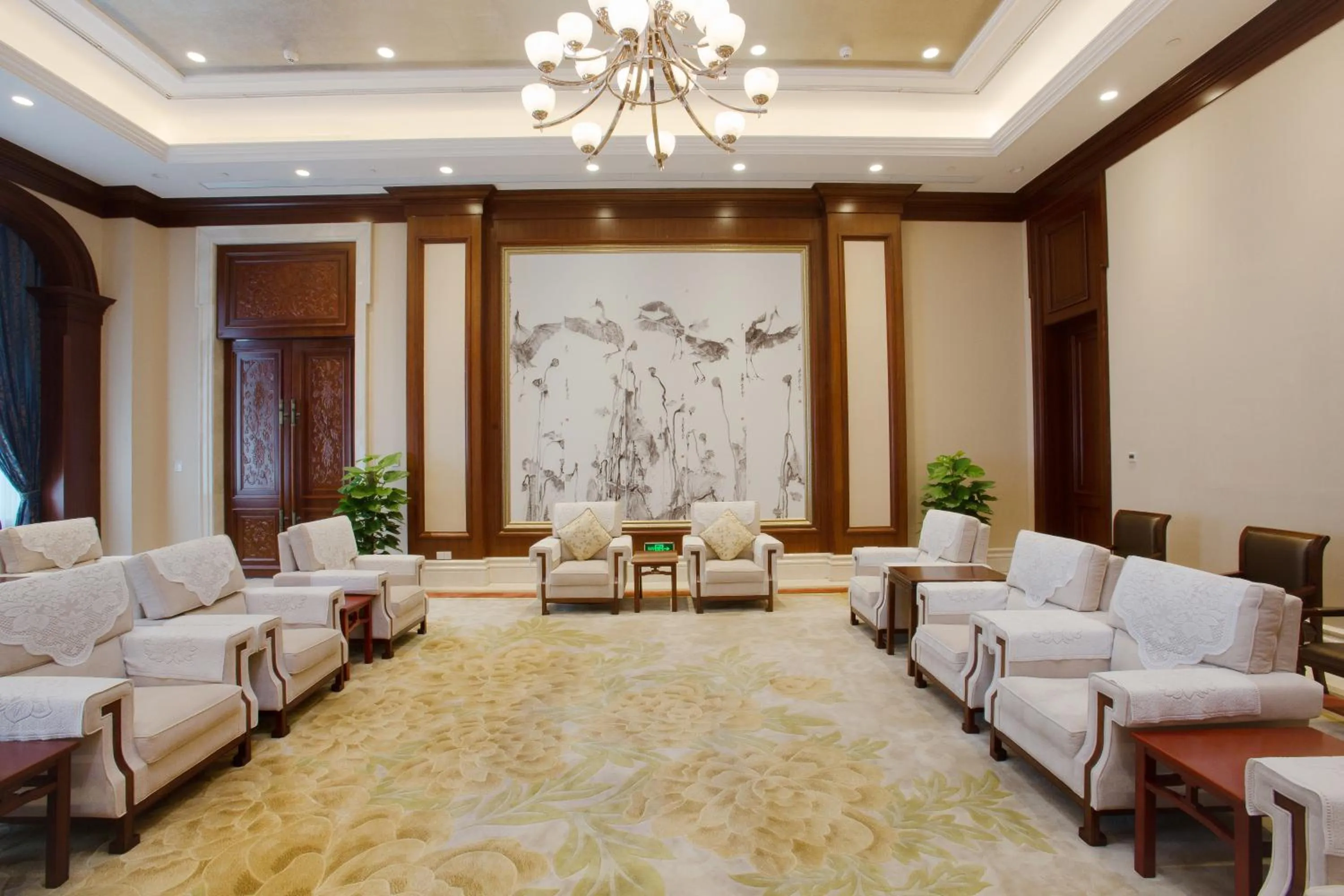 Seating area in Nanjing Dongjiao State Guesthouse