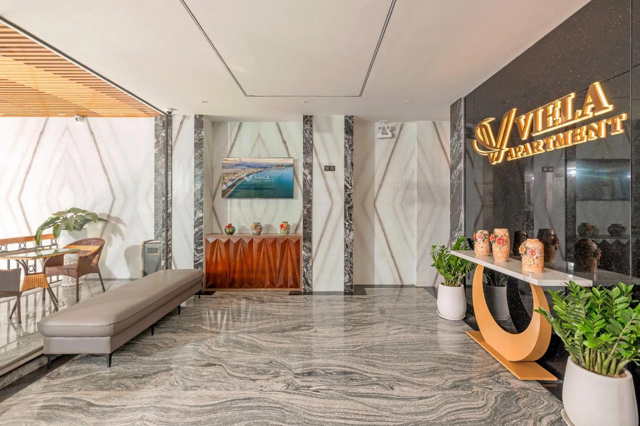 Seating area in VieLa Apartment Nha Trang