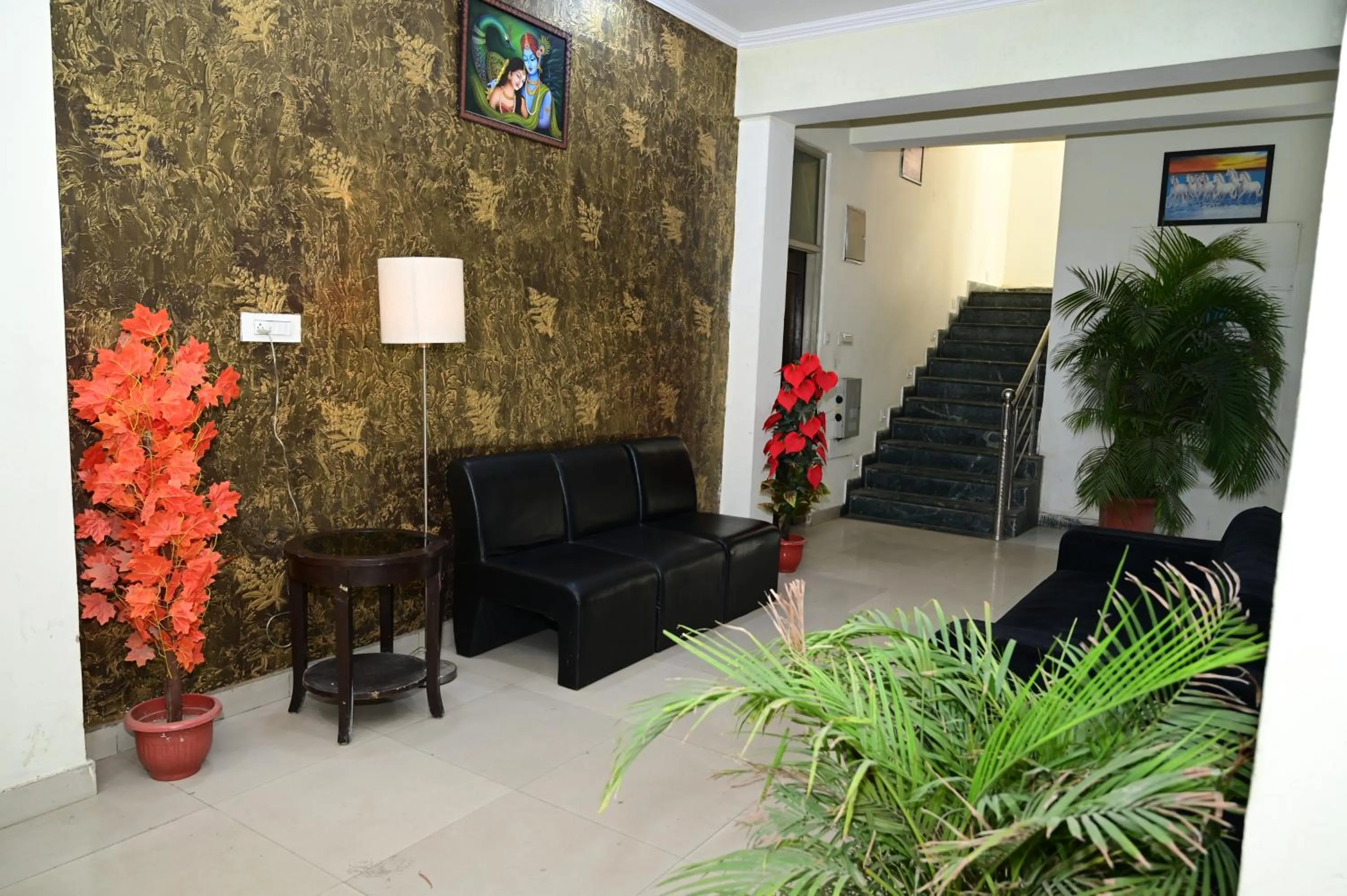 Lobby or reception in Hotel Krishna Pride