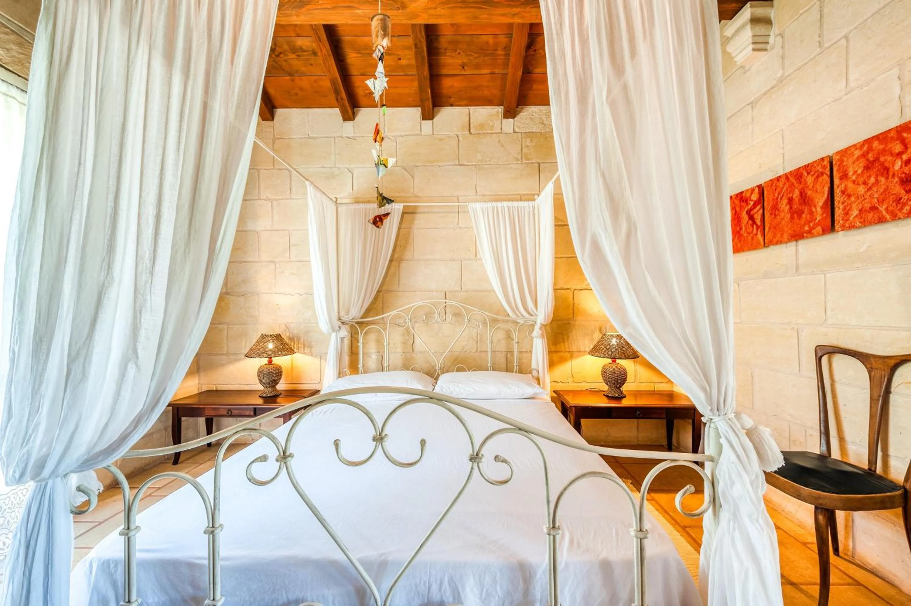 Living room, Bed in Masseria Copertini