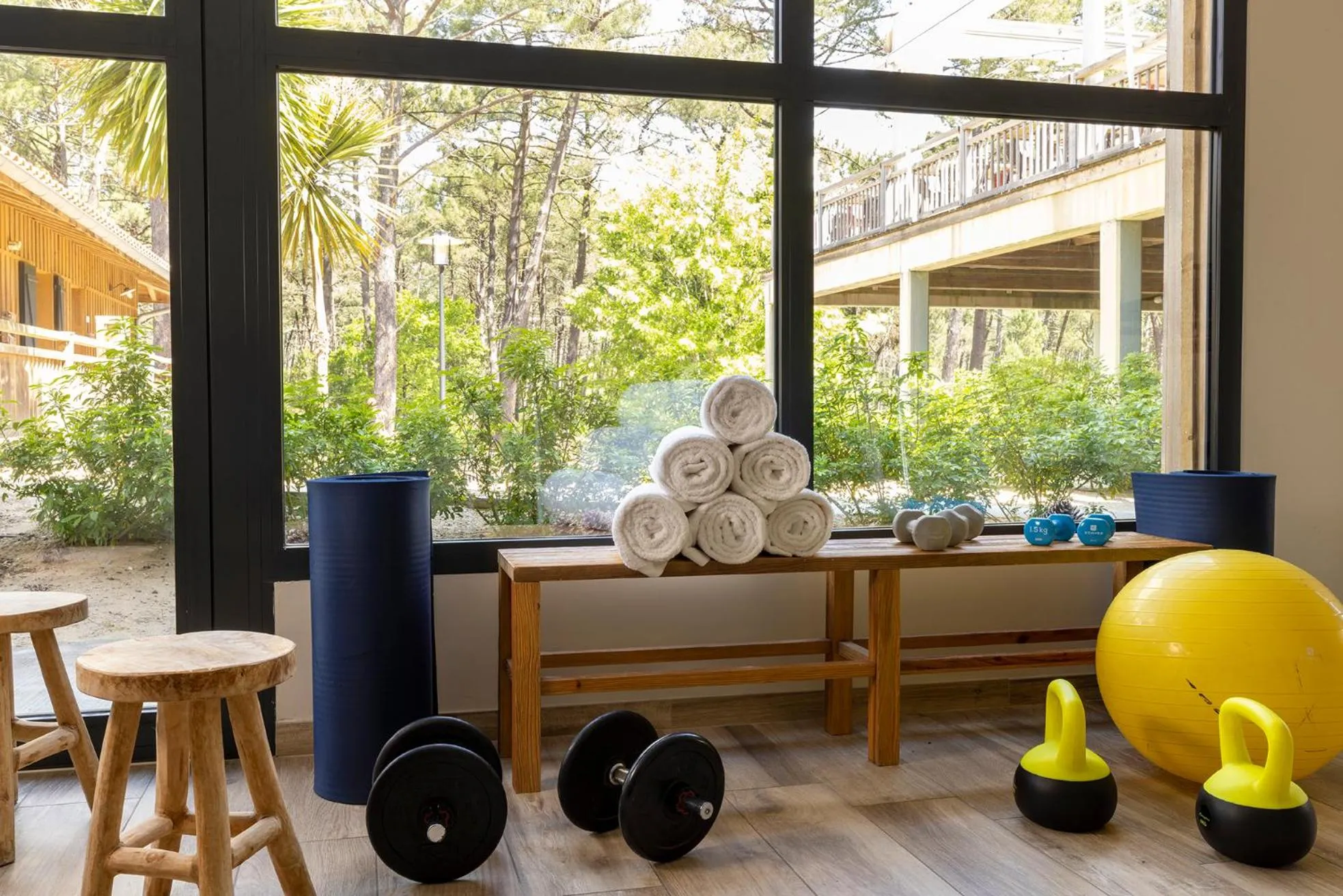 Fitness centre/facilities in Domaine du Ferret Restaurant & Spa