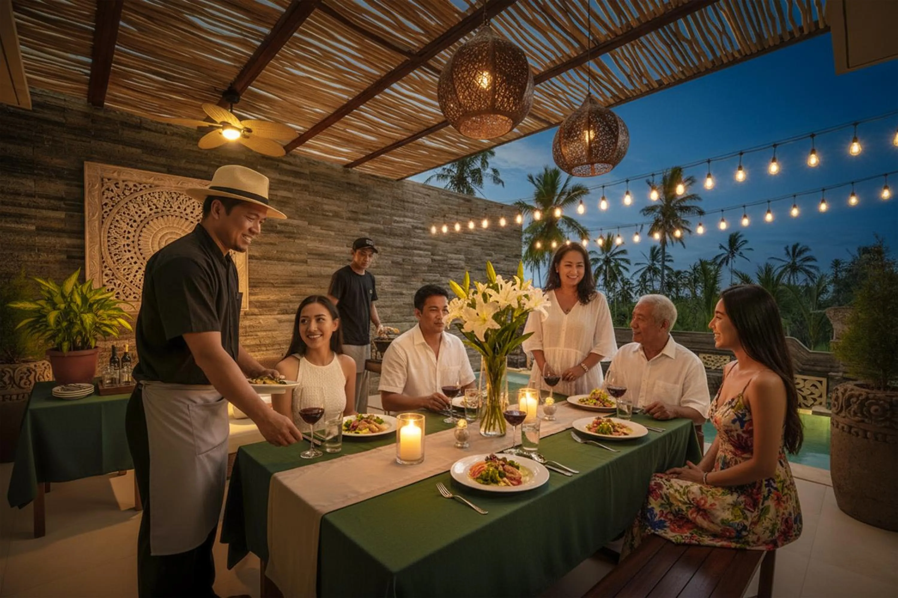 Dinner in Khastana Hadi Tegallalang, Ubud