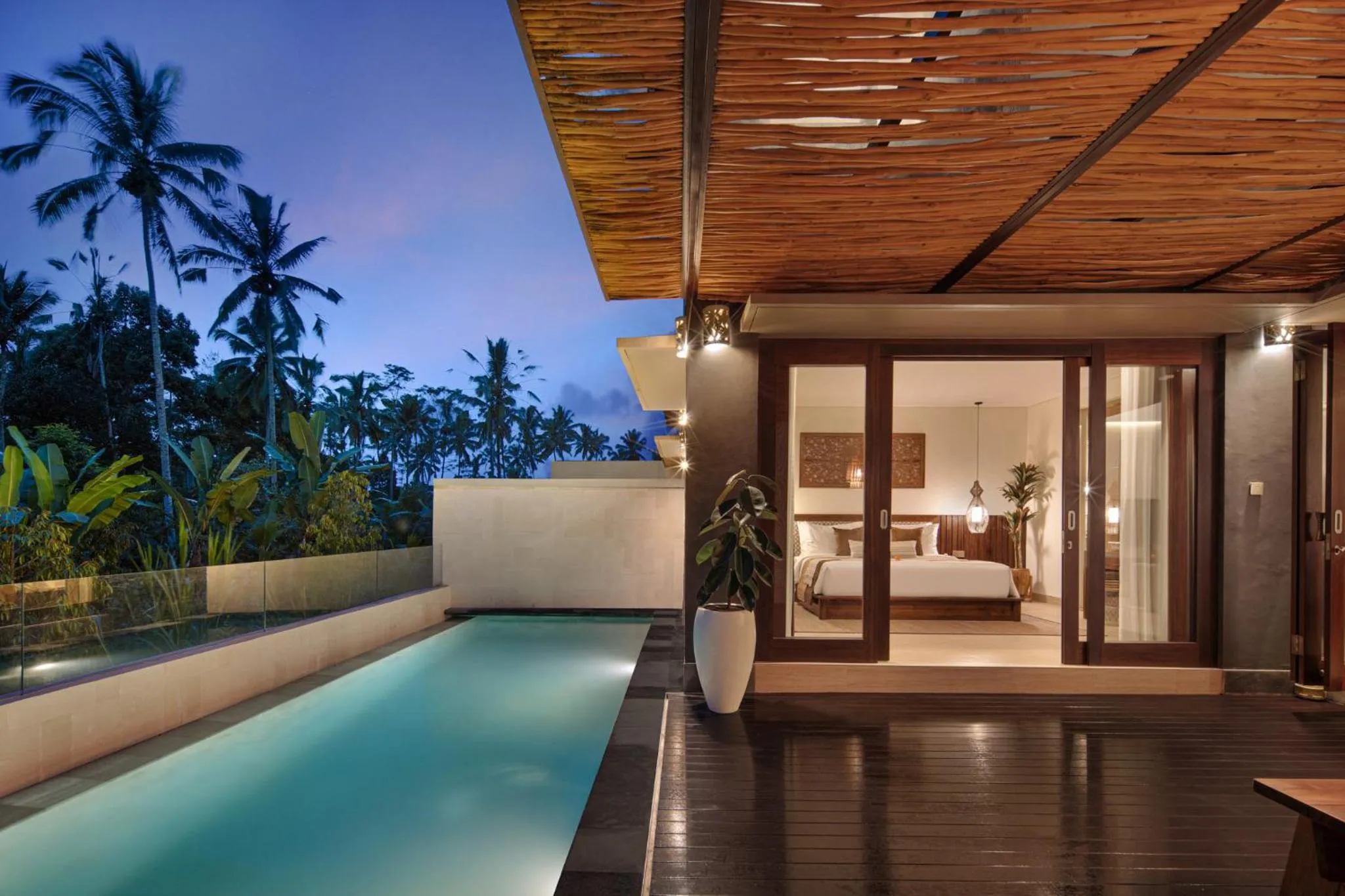 Pool view in Khastana Hadi Tegallalang, Ubud