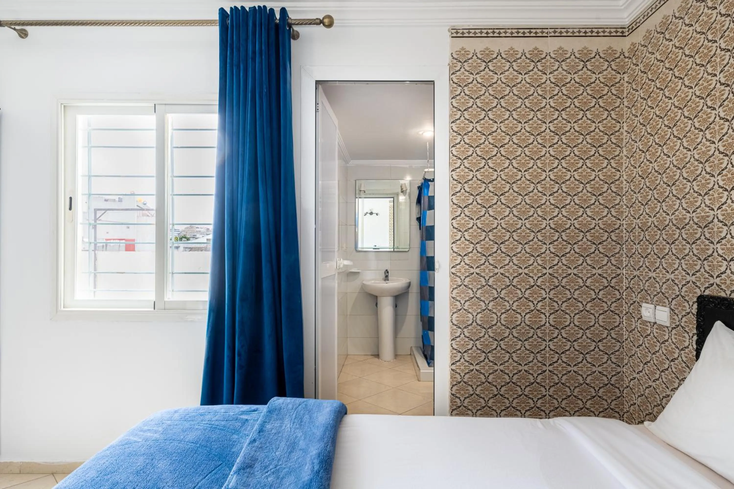 Bed in Hôtel Mauritania Center Tangier