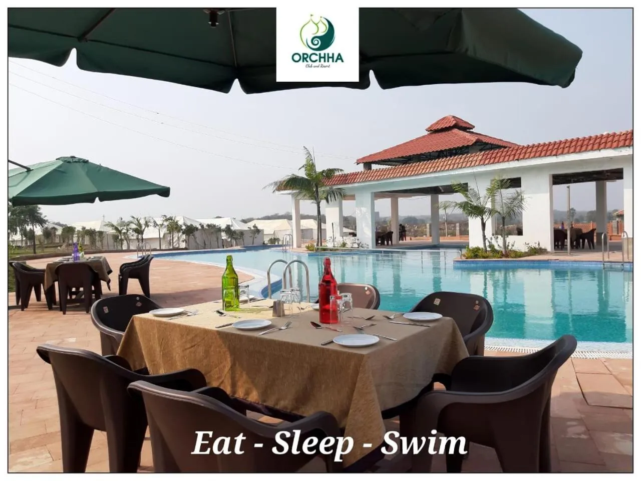 Swimming pool in Orchha Club and Resort - OCR