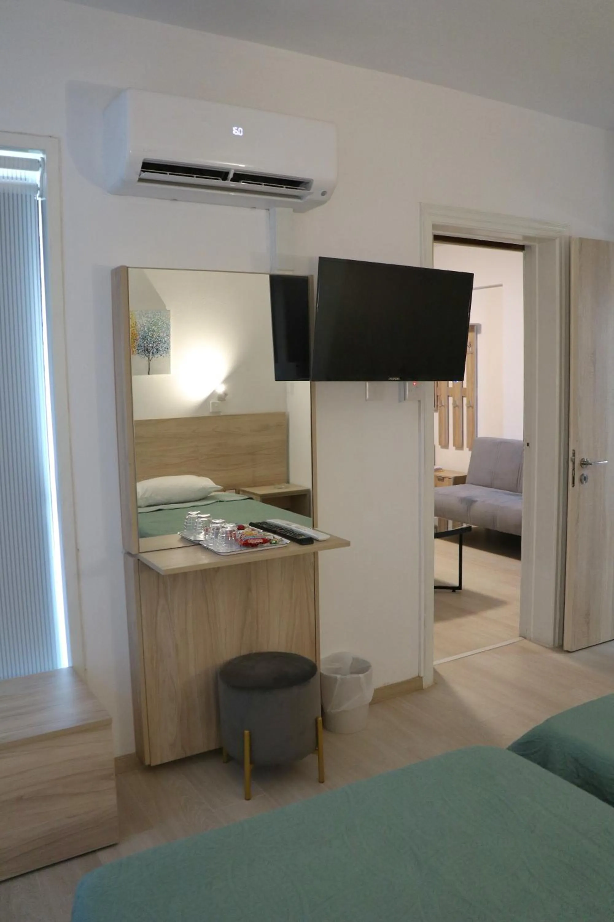 Bed in Layiotis Hotel