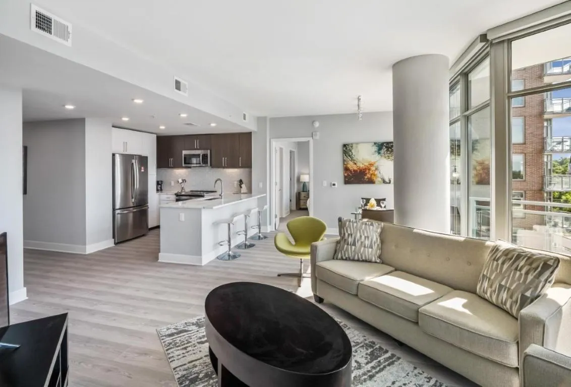 Seating area in Global Luxury Suites Bethesda Chevy Chase