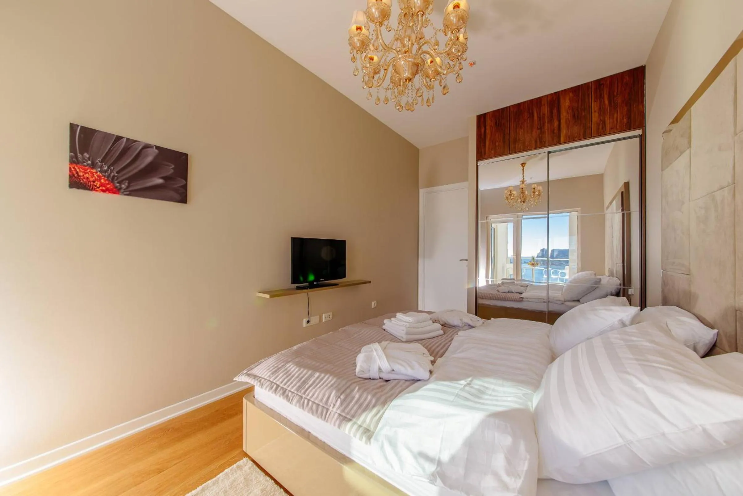 Bedroom, Bed in Hotel Tre Canne