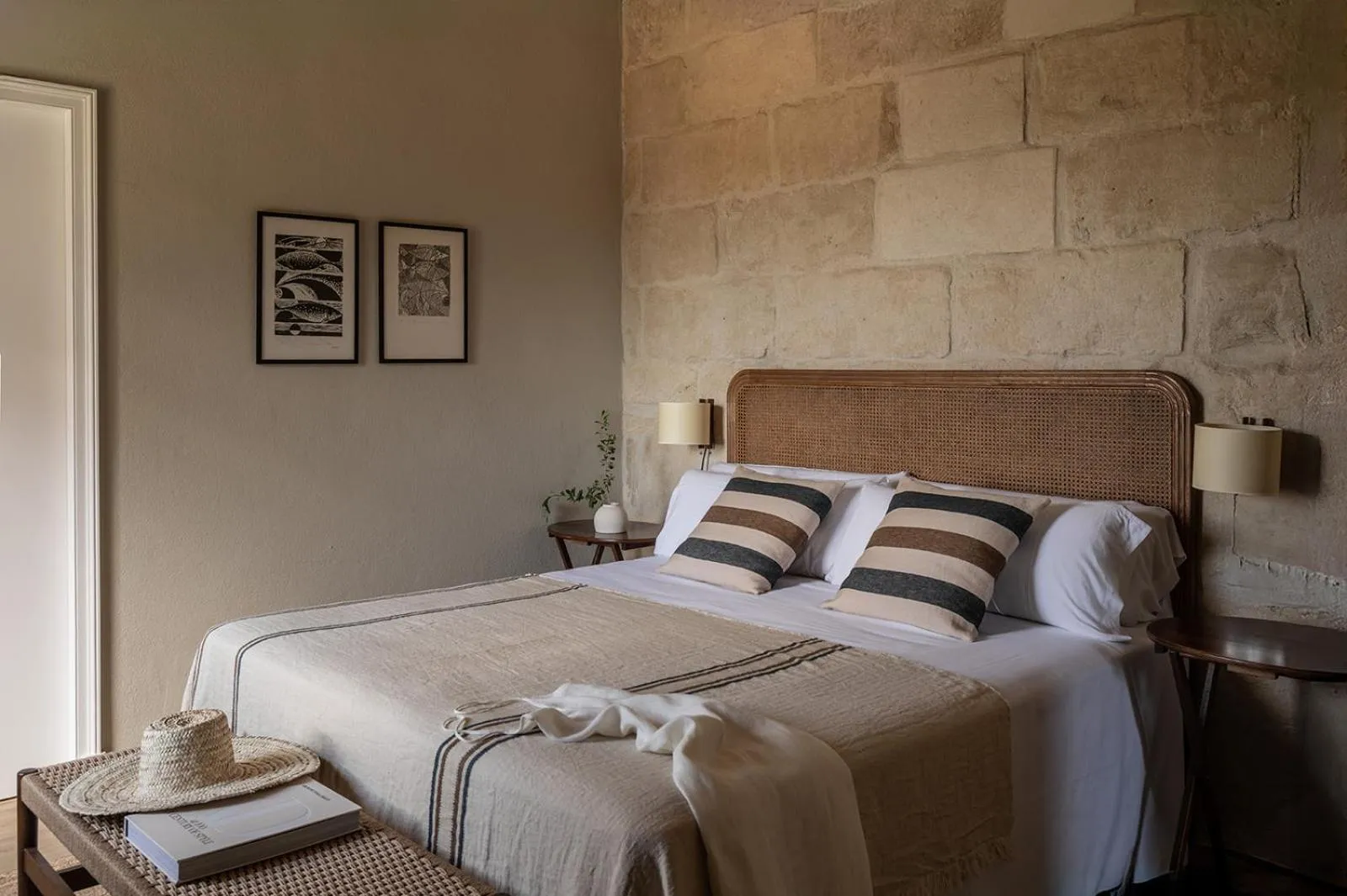 Bed in Binissaida Boutique Hotel