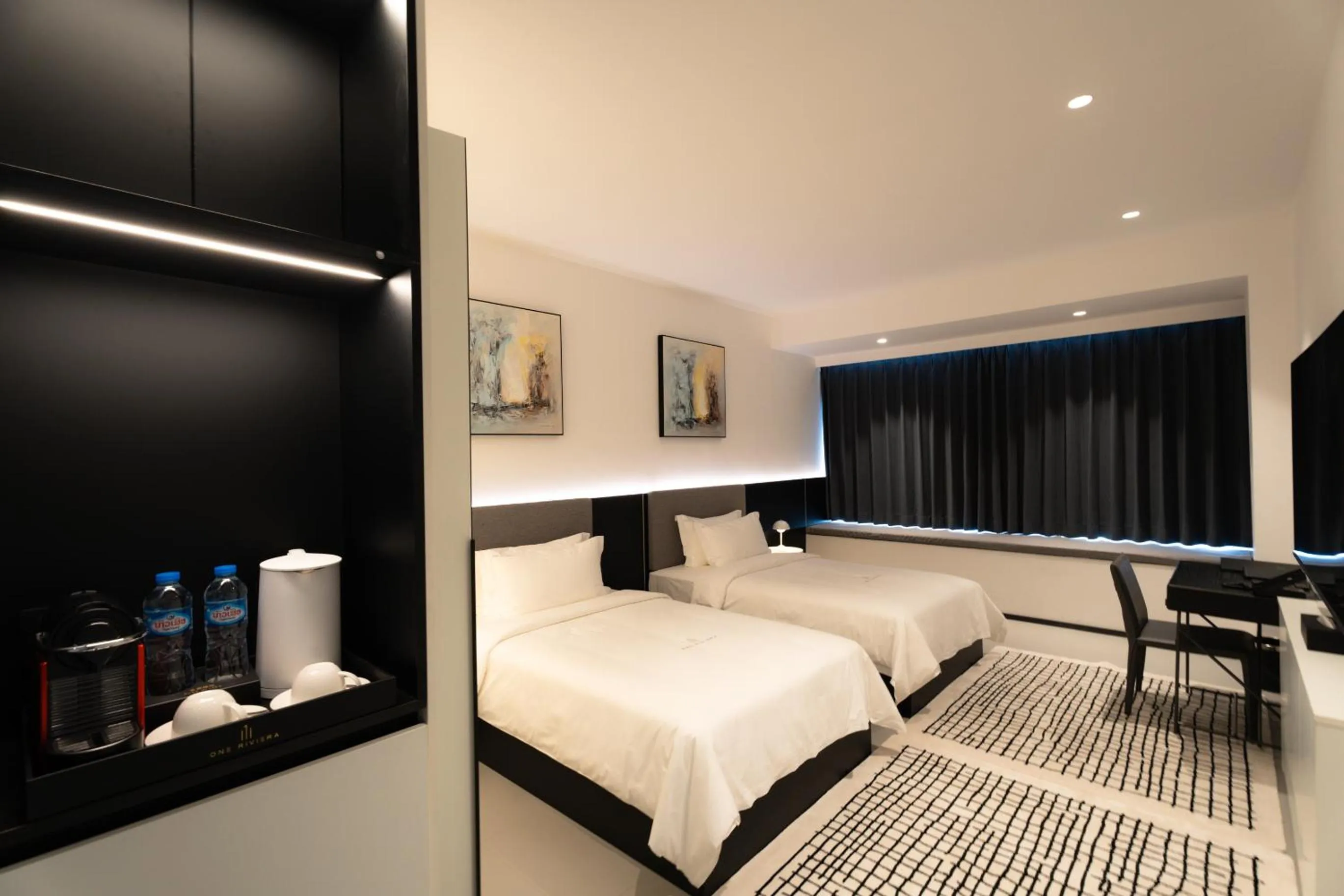 Bed in One Riviera Hotel and Residences