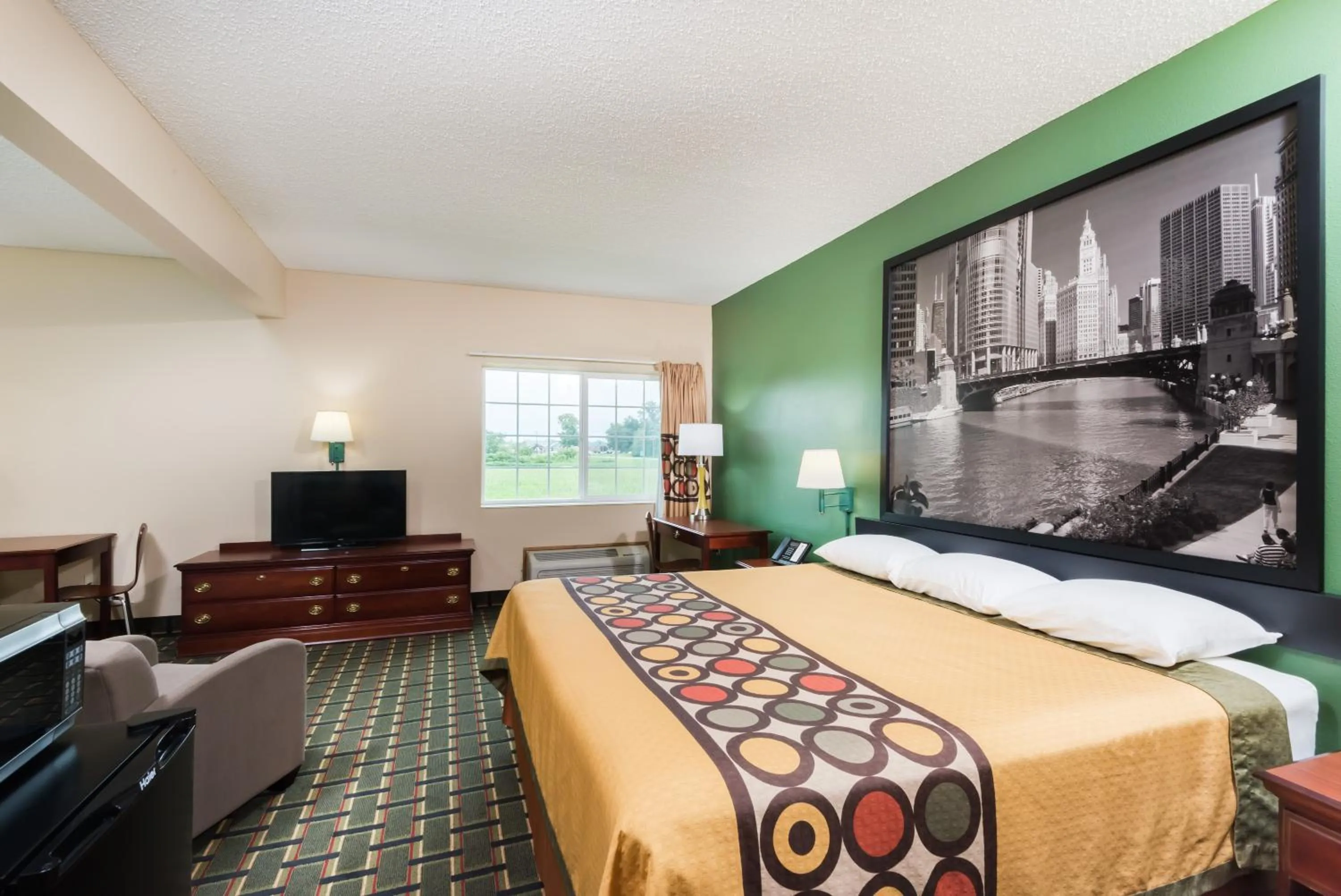 Photo of the whole room, Bed in Super 8 by Wyndham Mt. Carmel IL