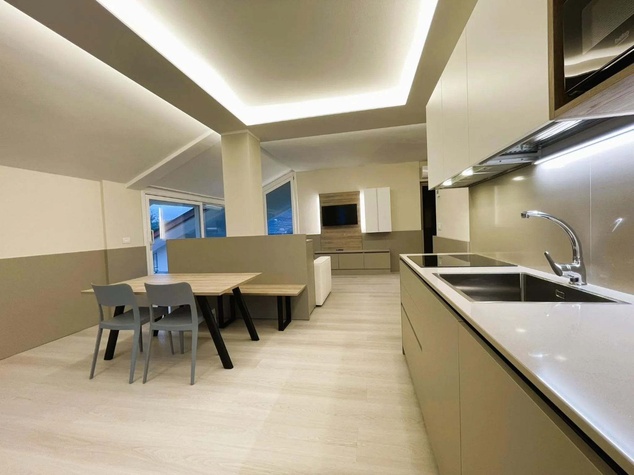 Kitchen or kitchenette in Sporthotel Olimpo