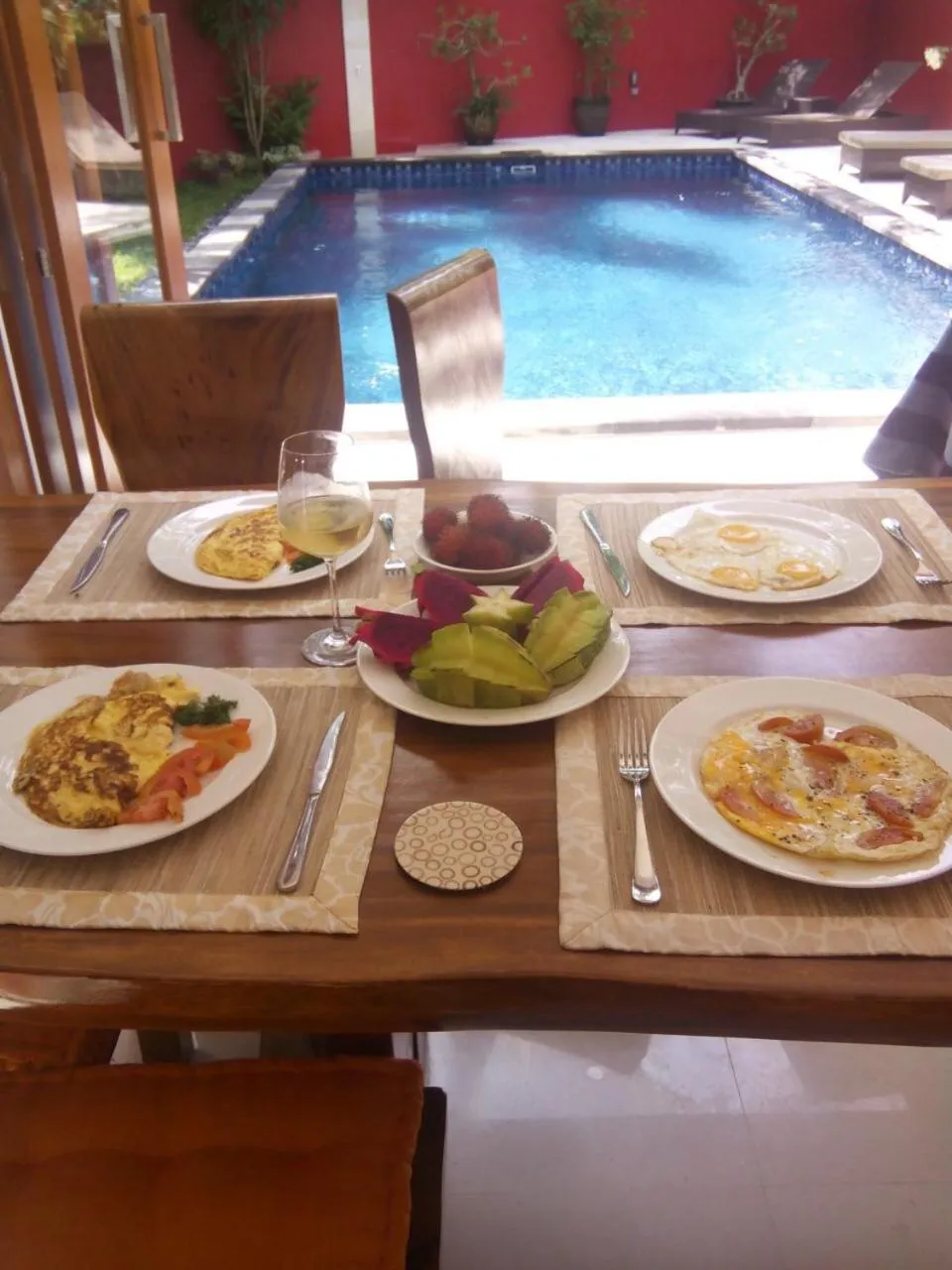 Breakfast in CASA MIMBA - Seaview Private Pool Villa Padangbai
