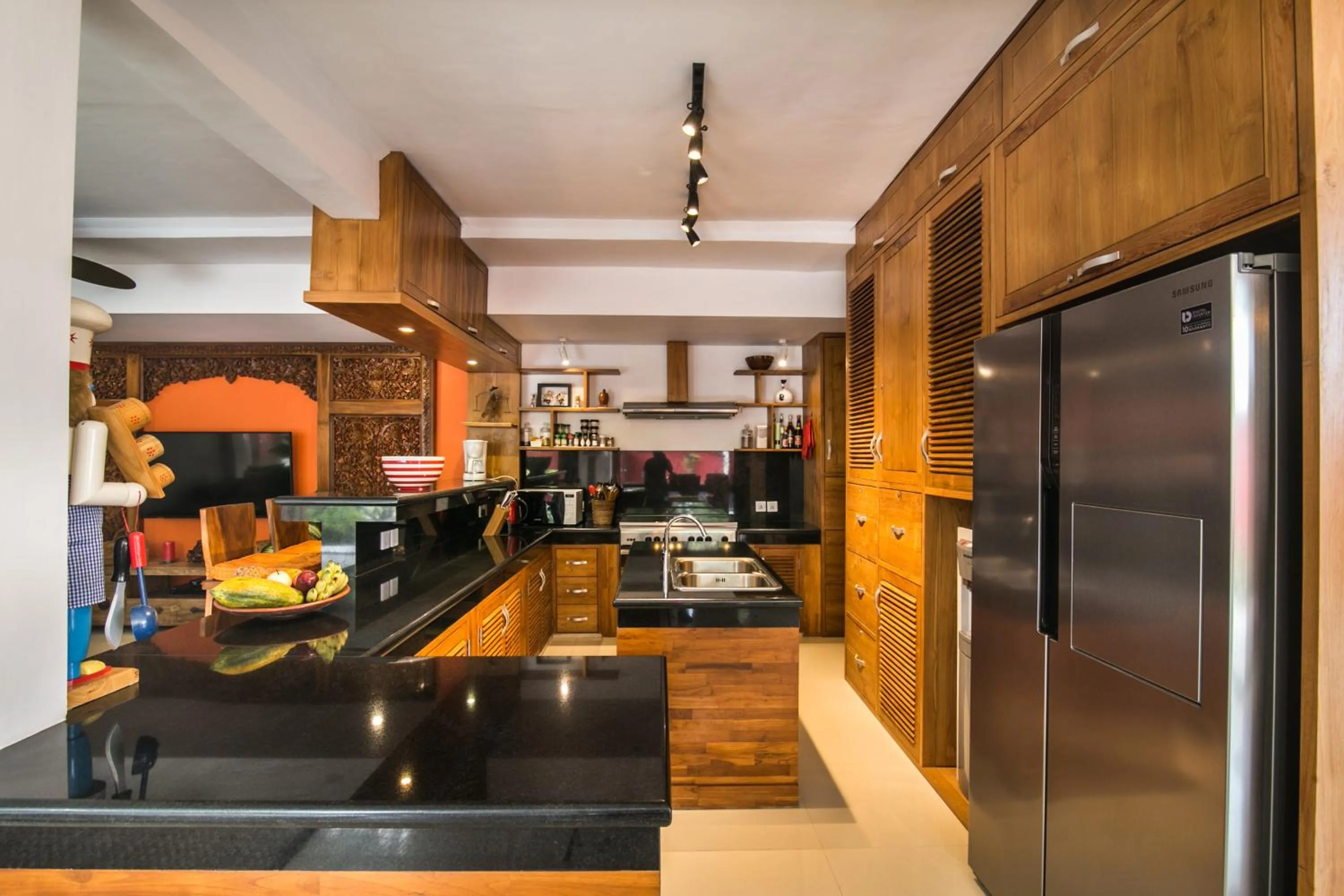 Kitchen or kitchenette in CASA MIMBA - Seaview Private Pool Villa Padangbai