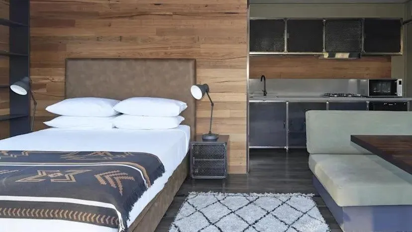 Bed in NRMA Ocean Beach Holiday Resort